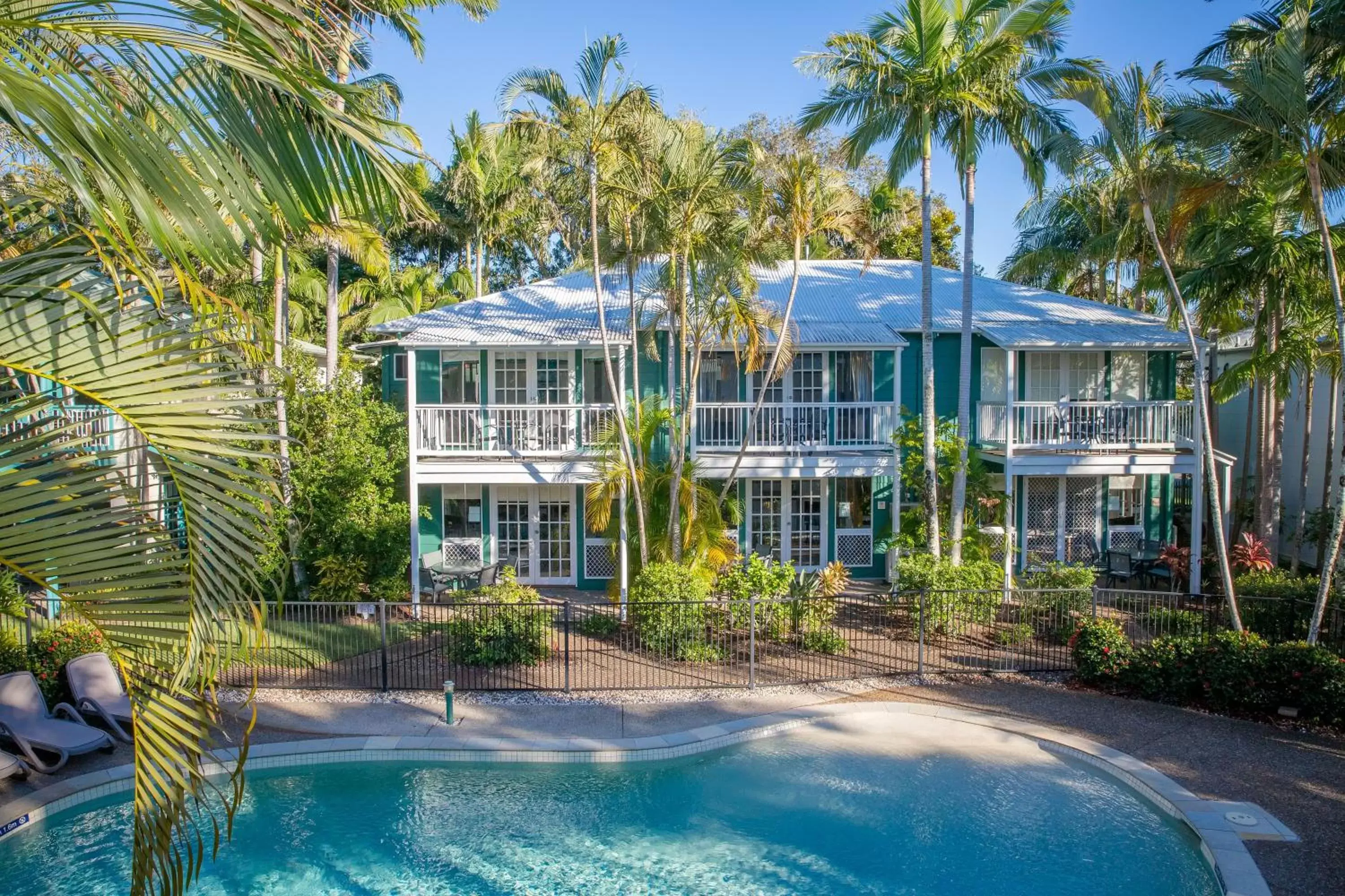 Property building, Swimming Pool in Coral Beach Noosa Resort