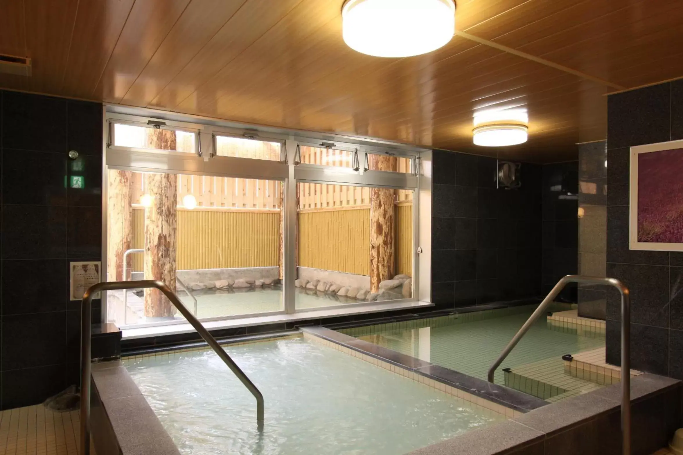 Hot Spring Bath, Swimming Pool in Hotel Naturwald Furano