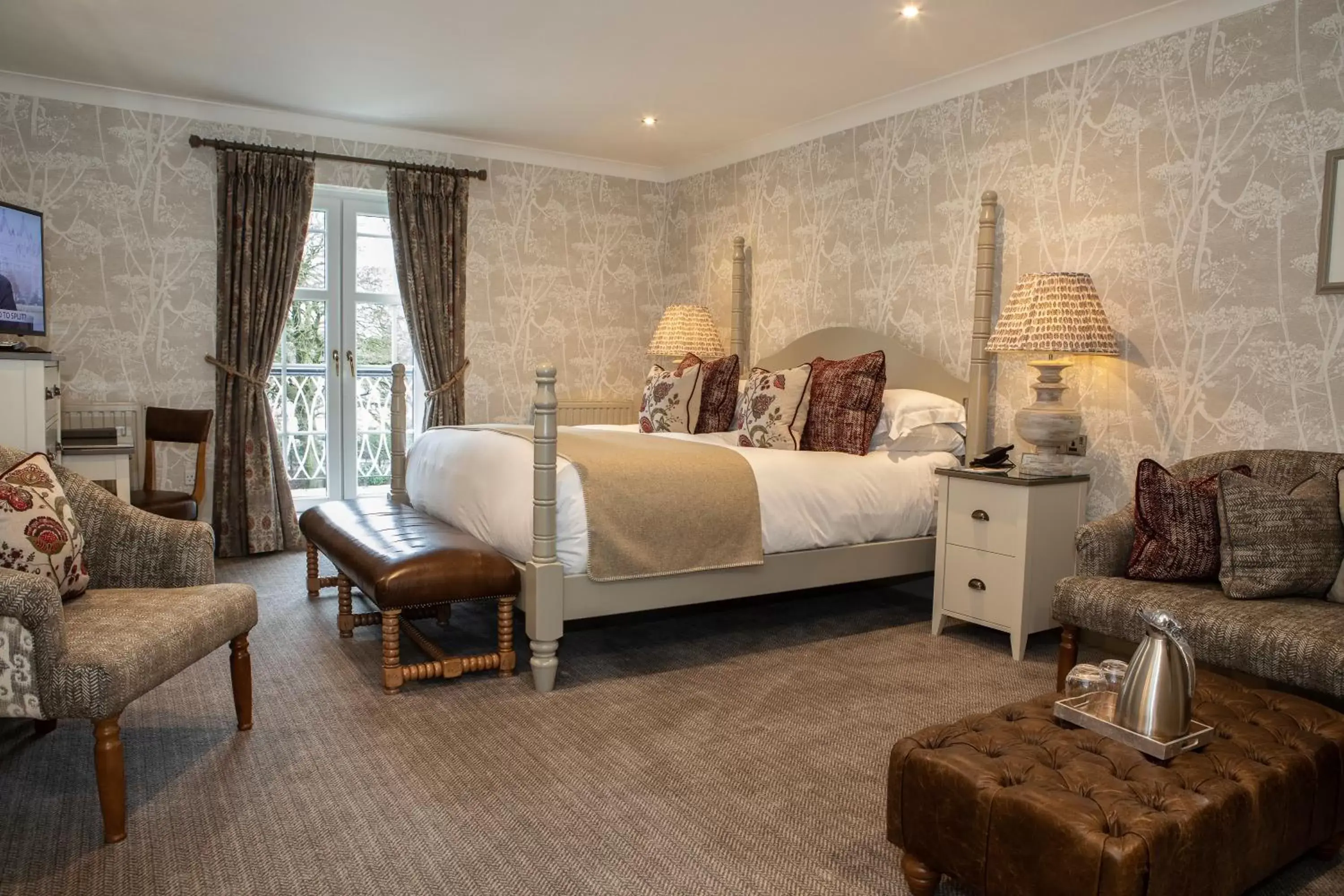 Decorative detail, Bed in Rothay Manor Hotel