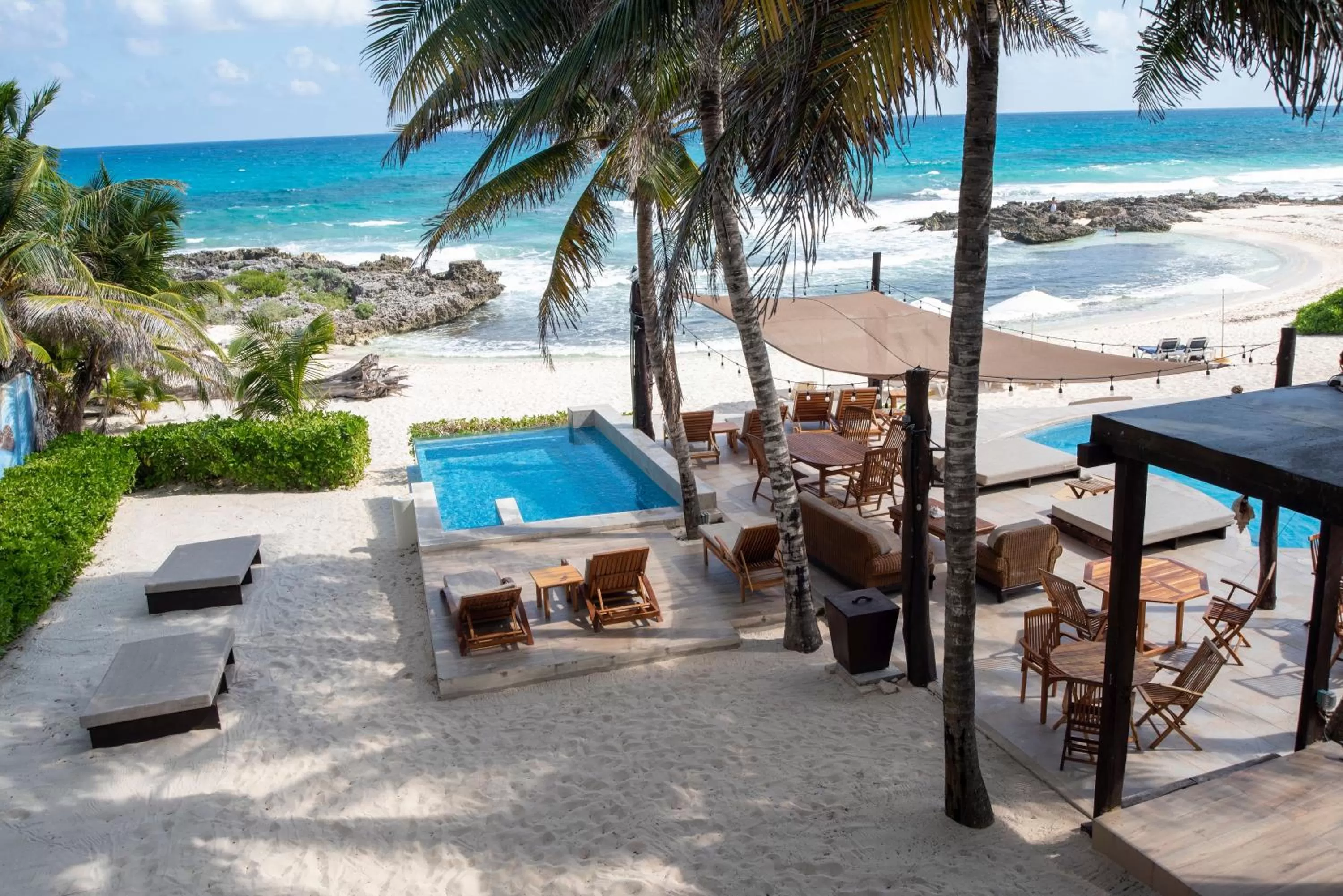 Patio in Hotel Playa La Media Luna