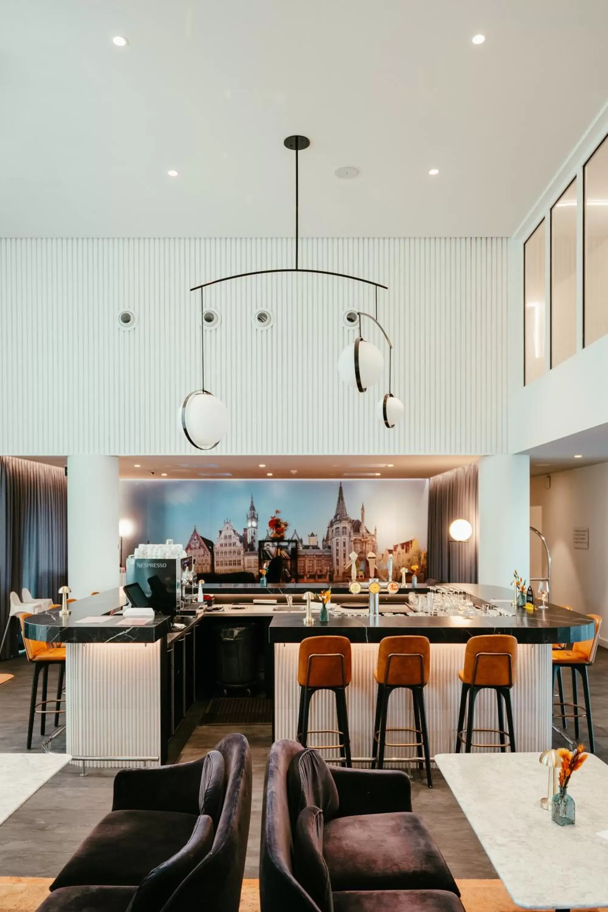 Lounge or bar, Restaurant/Places to Eat in Residence Inn Ghent by Marriott