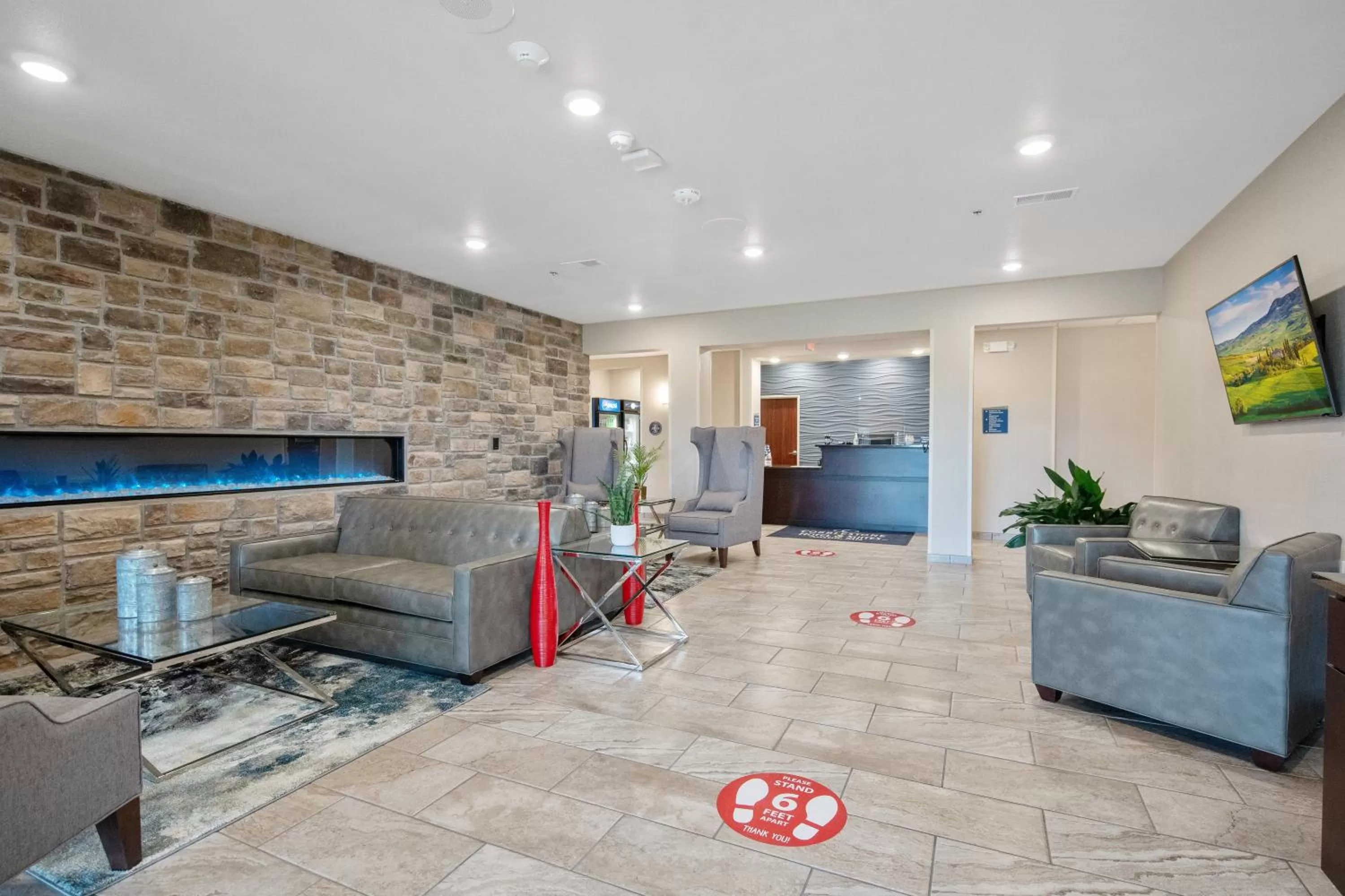 Lobby or reception in Cobblestone Hotel & Suites - Austin