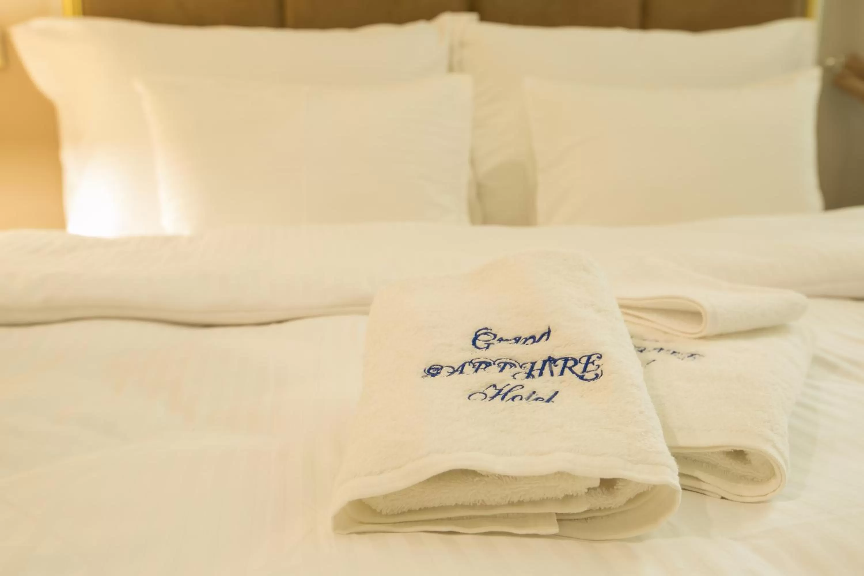 Decorative detail, Bed in Grand Sapphire Hotel