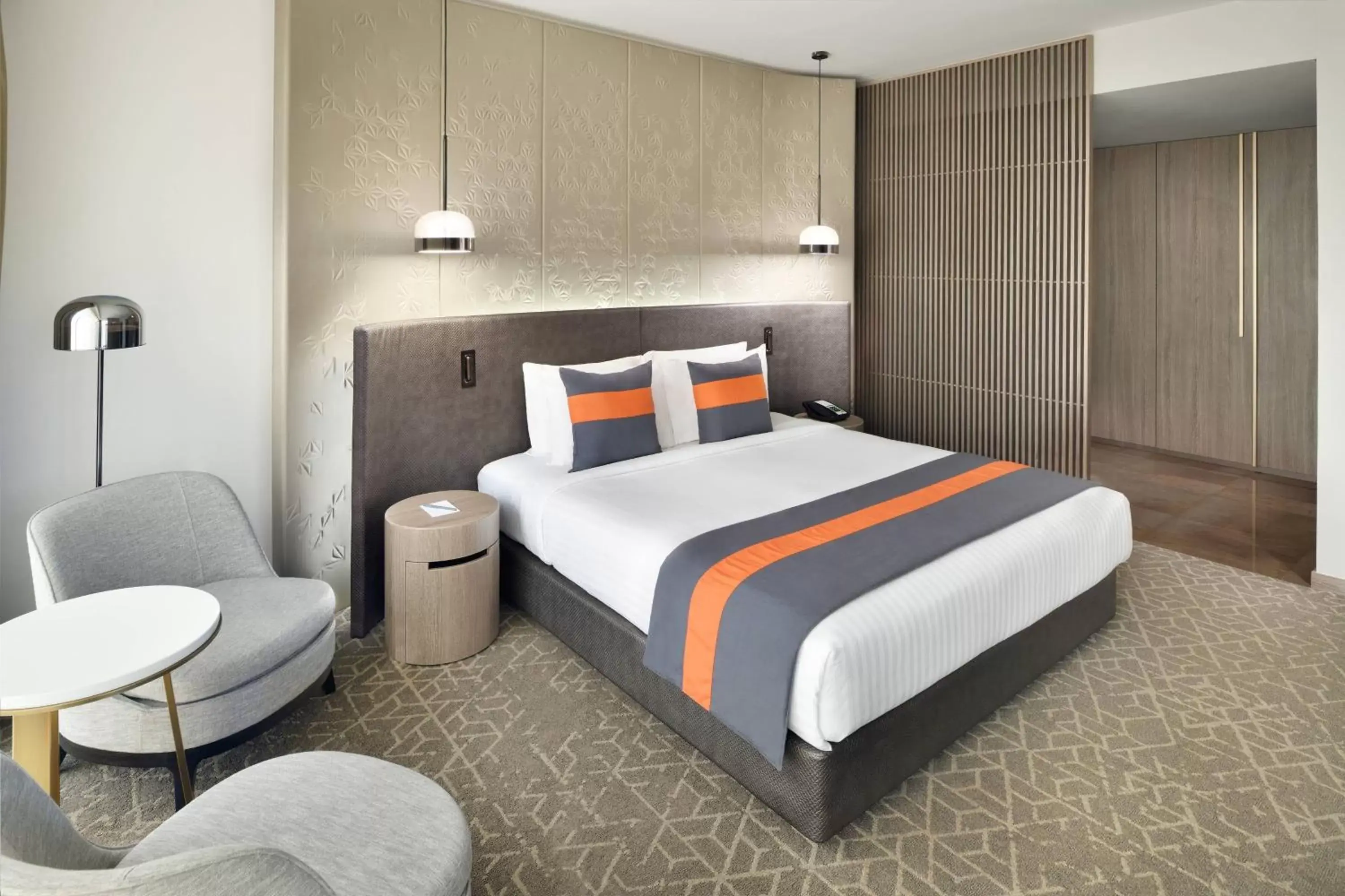 Bedroom, Bed in Courtyard by Marriott Dubai, Al Barsha