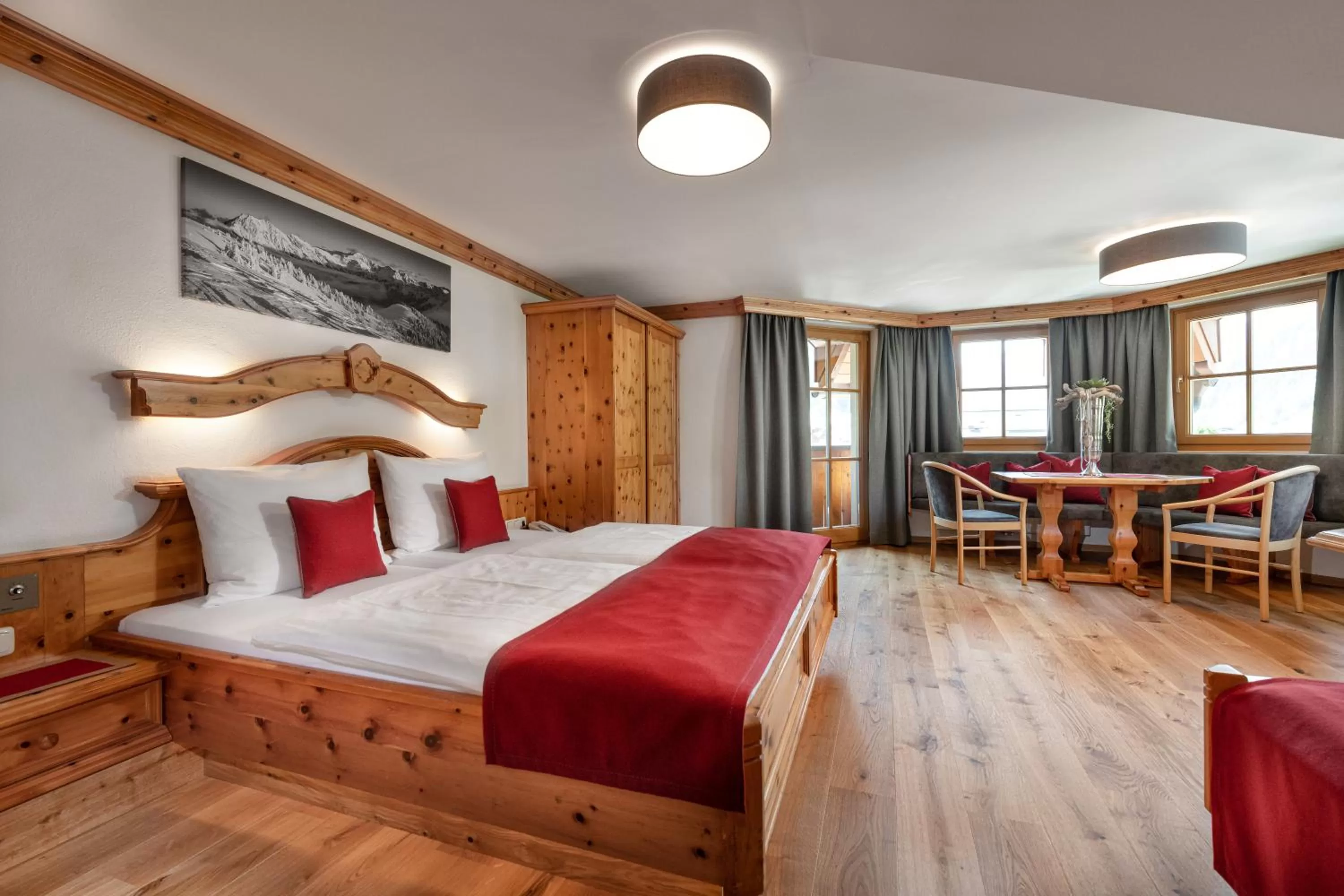 Bed in Hotel Hubertushof