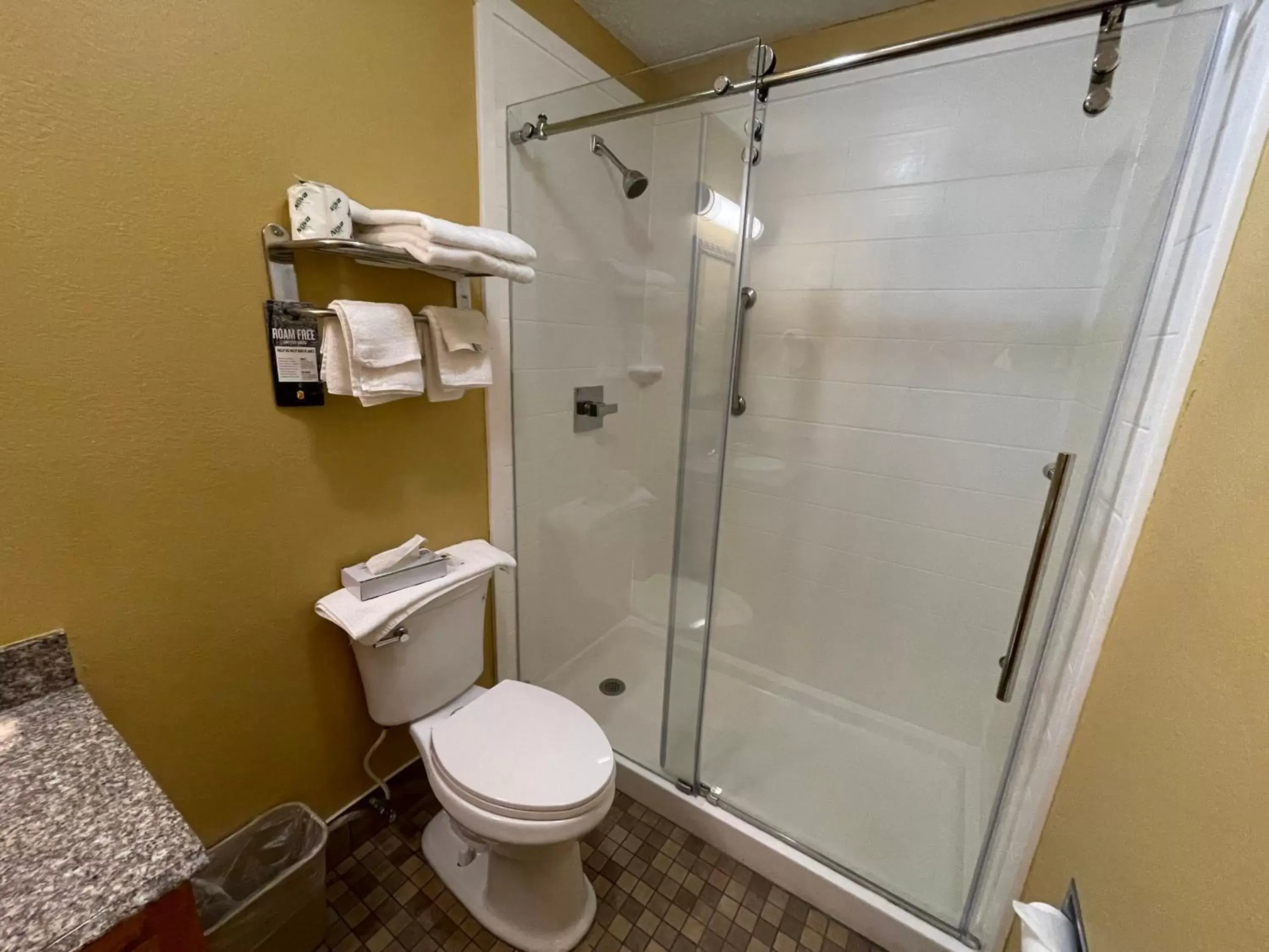 Shower, Bathroom in Super 8 by Wyndham Van Buren/Ft. Smith Area