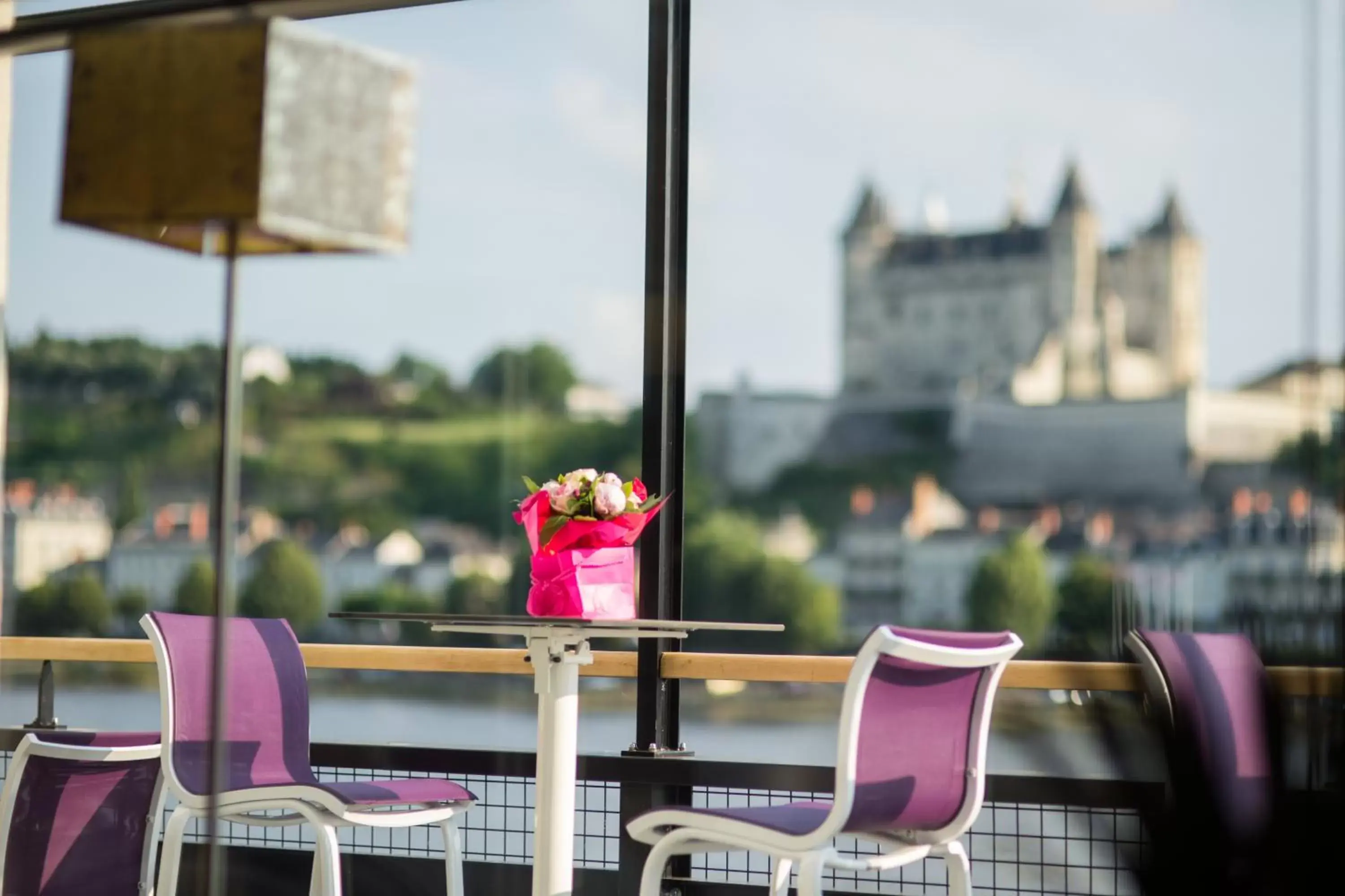 Balcony/Terrace, Restaurant/Places to Eat in Mercure Bords de Loire Saumur