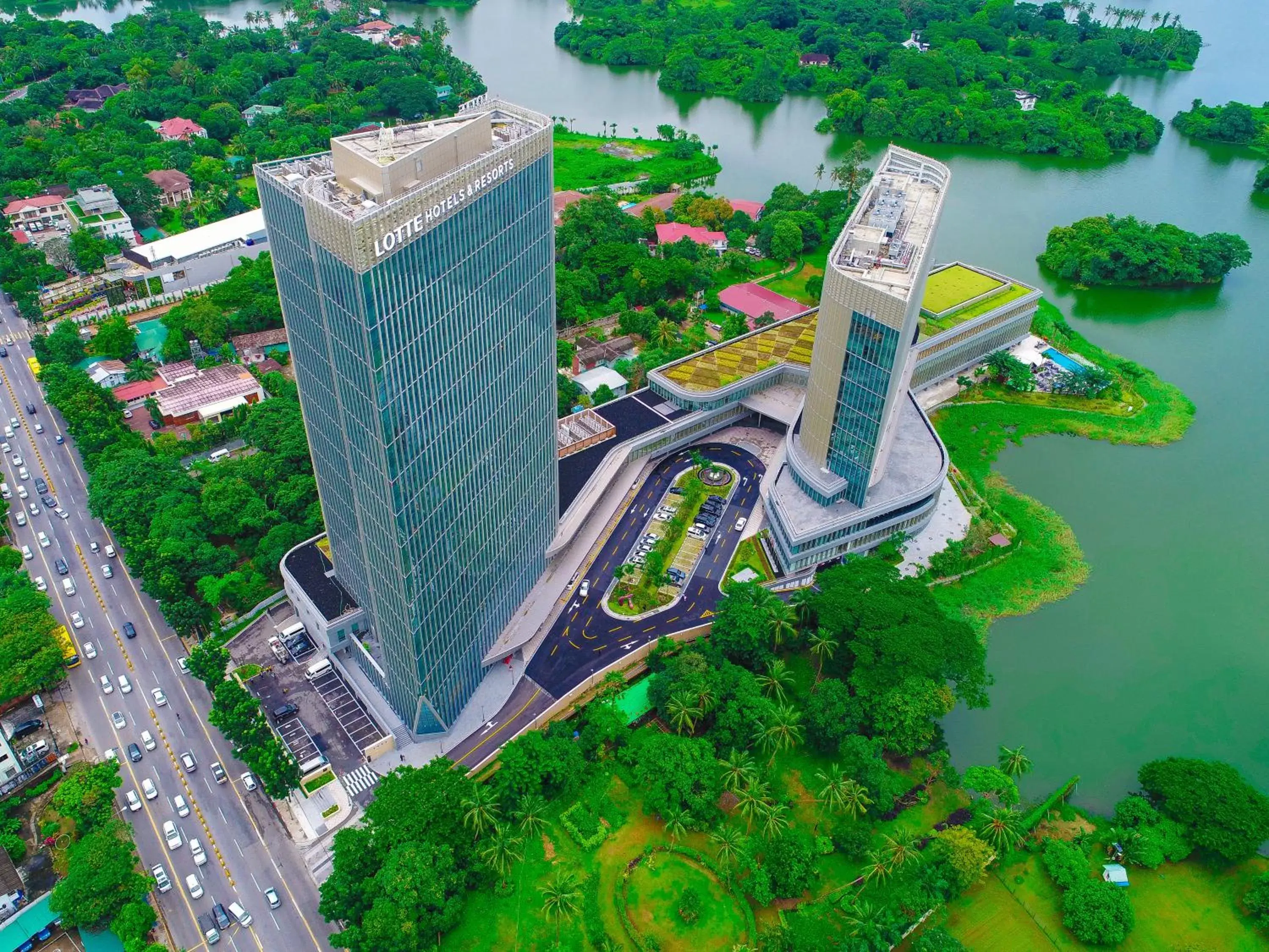 Property building, Bird's-eye View in LOTTE Hotel Yangon