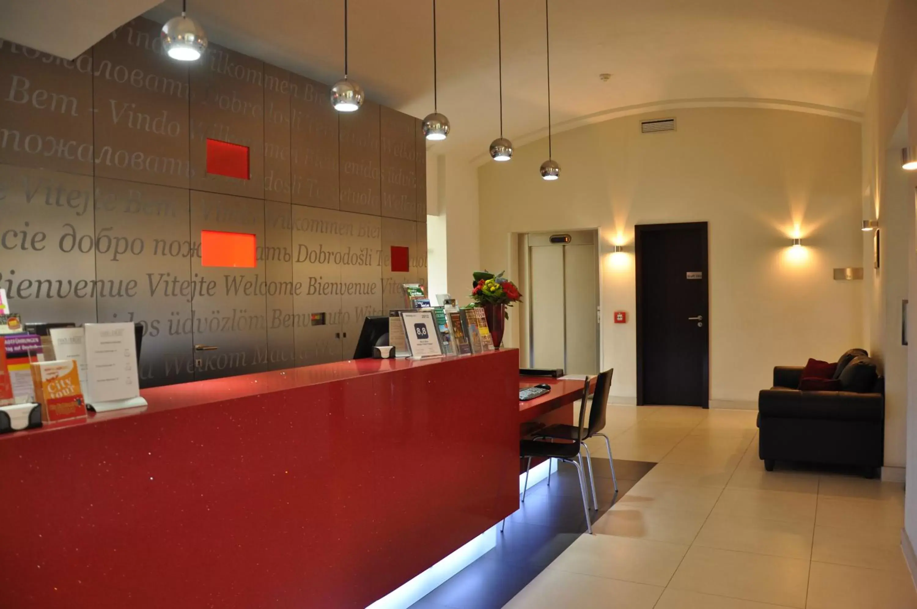 Lobby or reception, Lobby/Reception in Red & Blue Design Hotel Prague