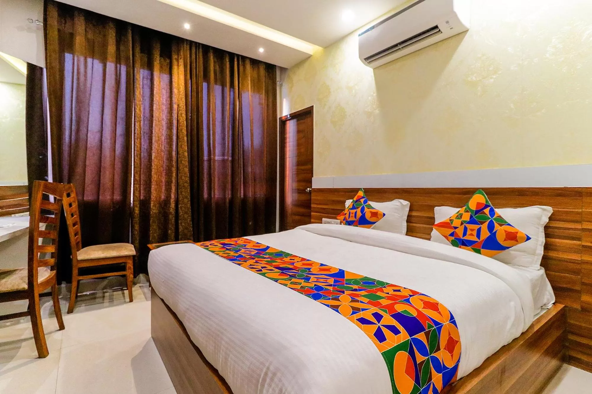 Bedroom, Bed in FabHotel Golden Velvet