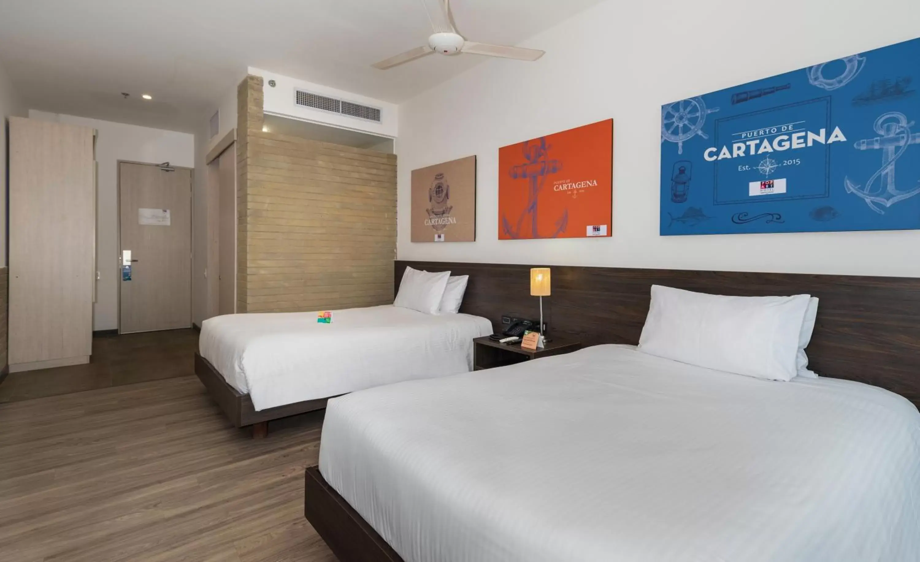 Bed in Pop Art Hotel CLC Mamonal Cartagena