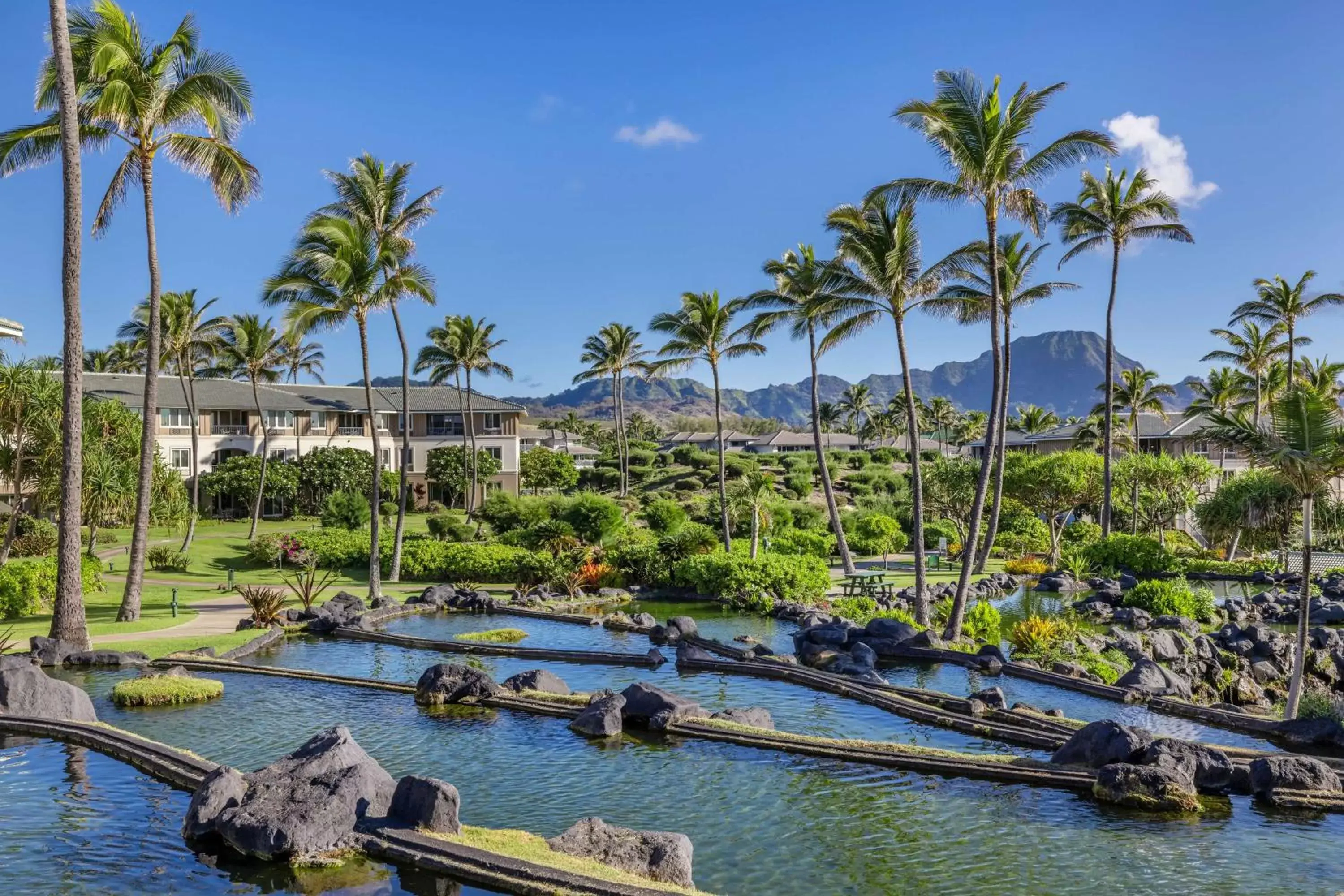 Property building in Hilton Vacation Club The Point at Poipu Kauai