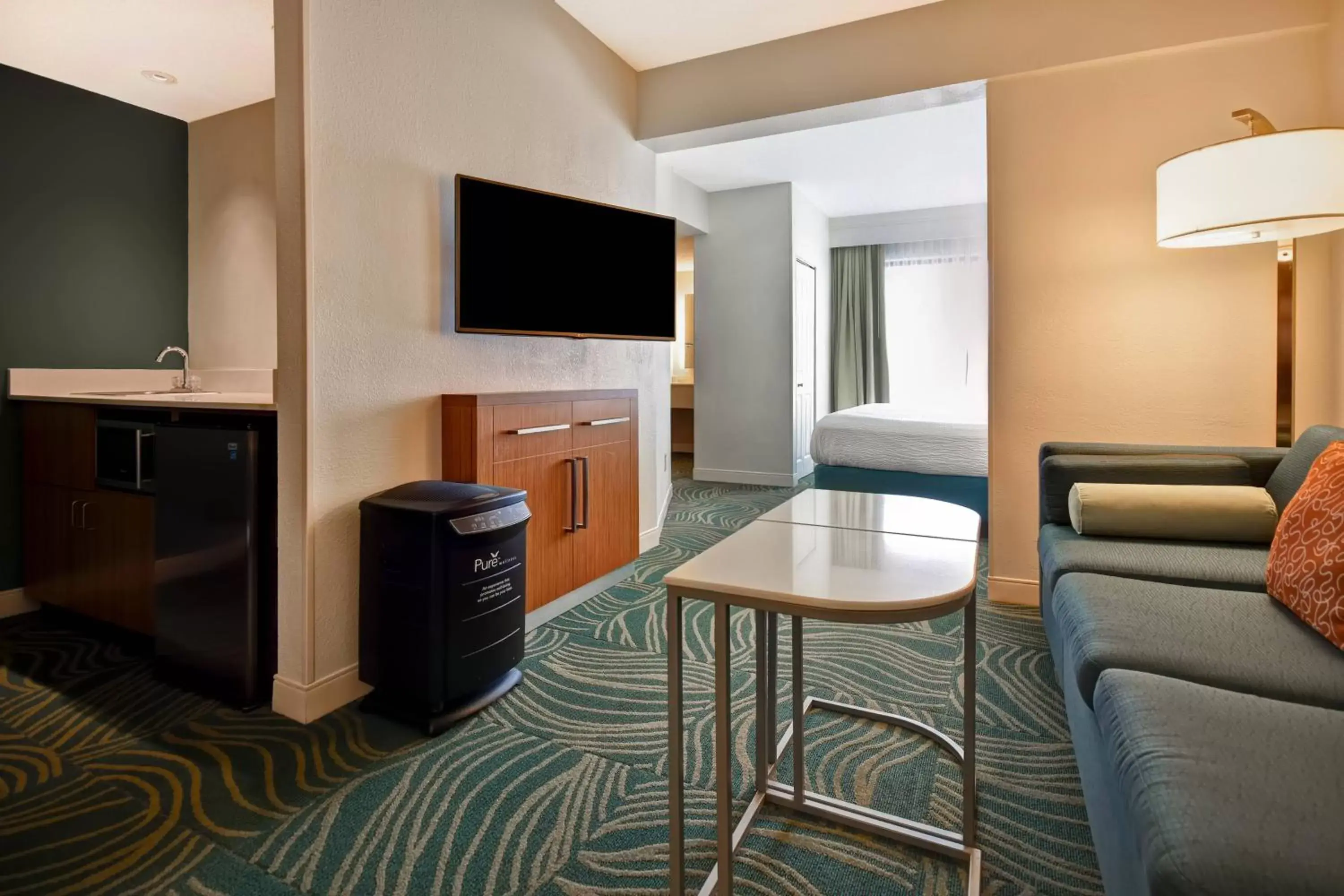 Bedroom, TV/Entertainment Center in SpringHill Suites by Marriott Baltimore BWI Airport