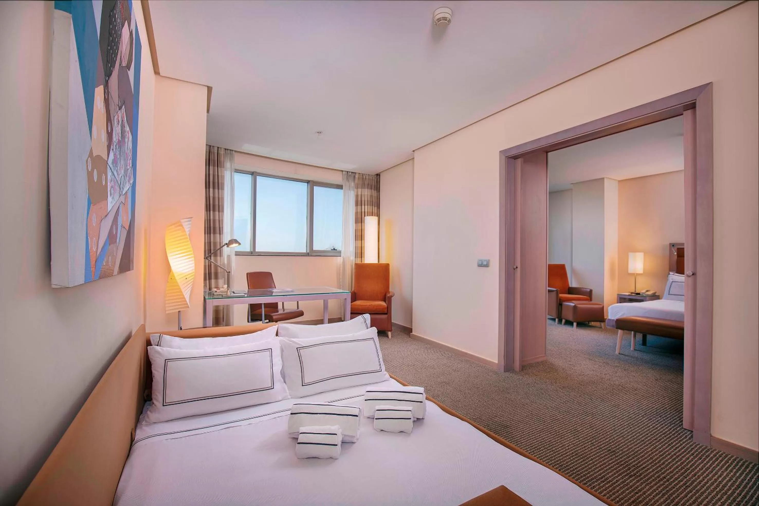 Living room, Bed in Melia Valencia