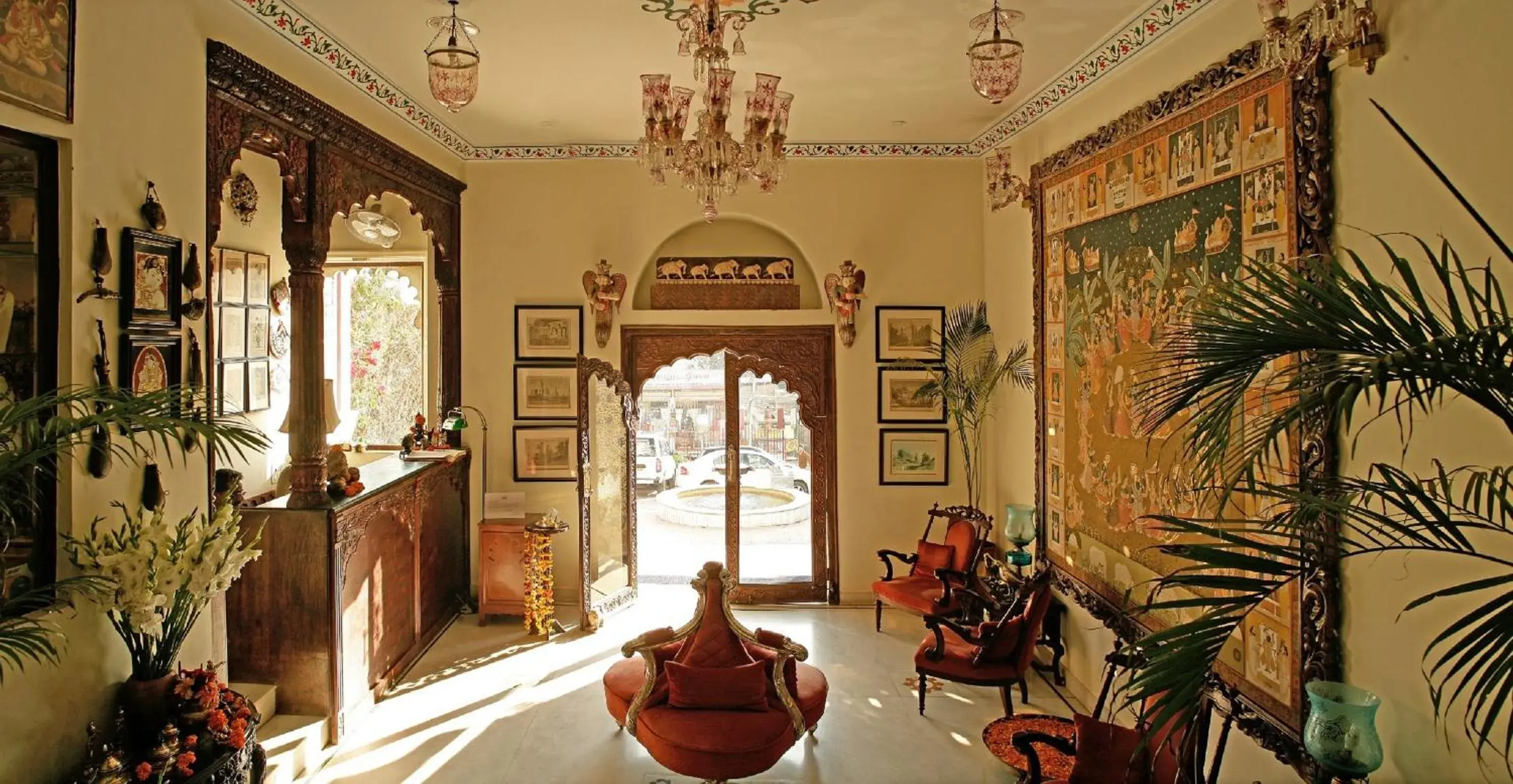 Lobby or reception in Hotel Udai Kothi Lobby or reception in Hotel Udai Kothi