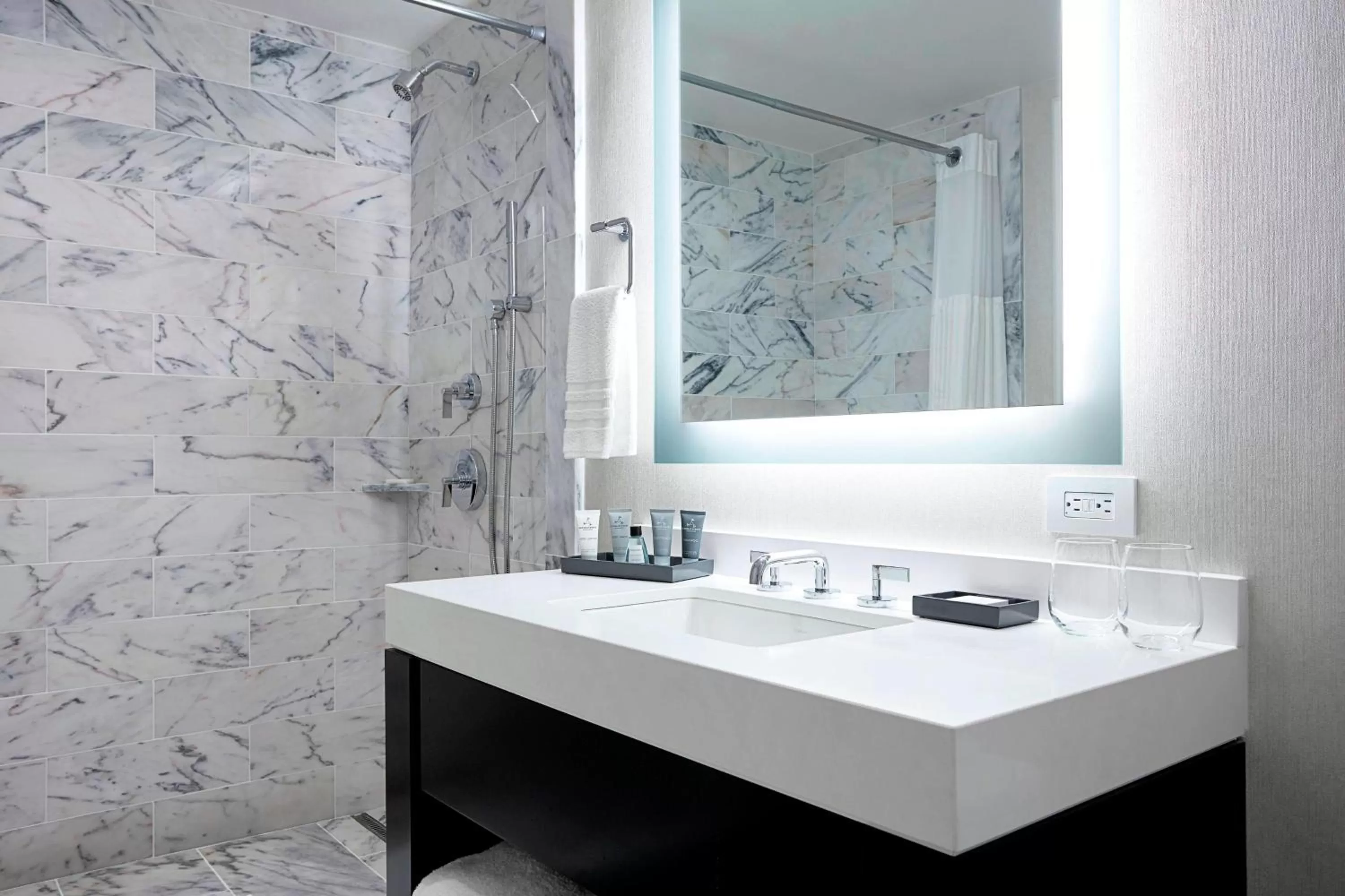 Bathroom in JW Marriott Essex House New York