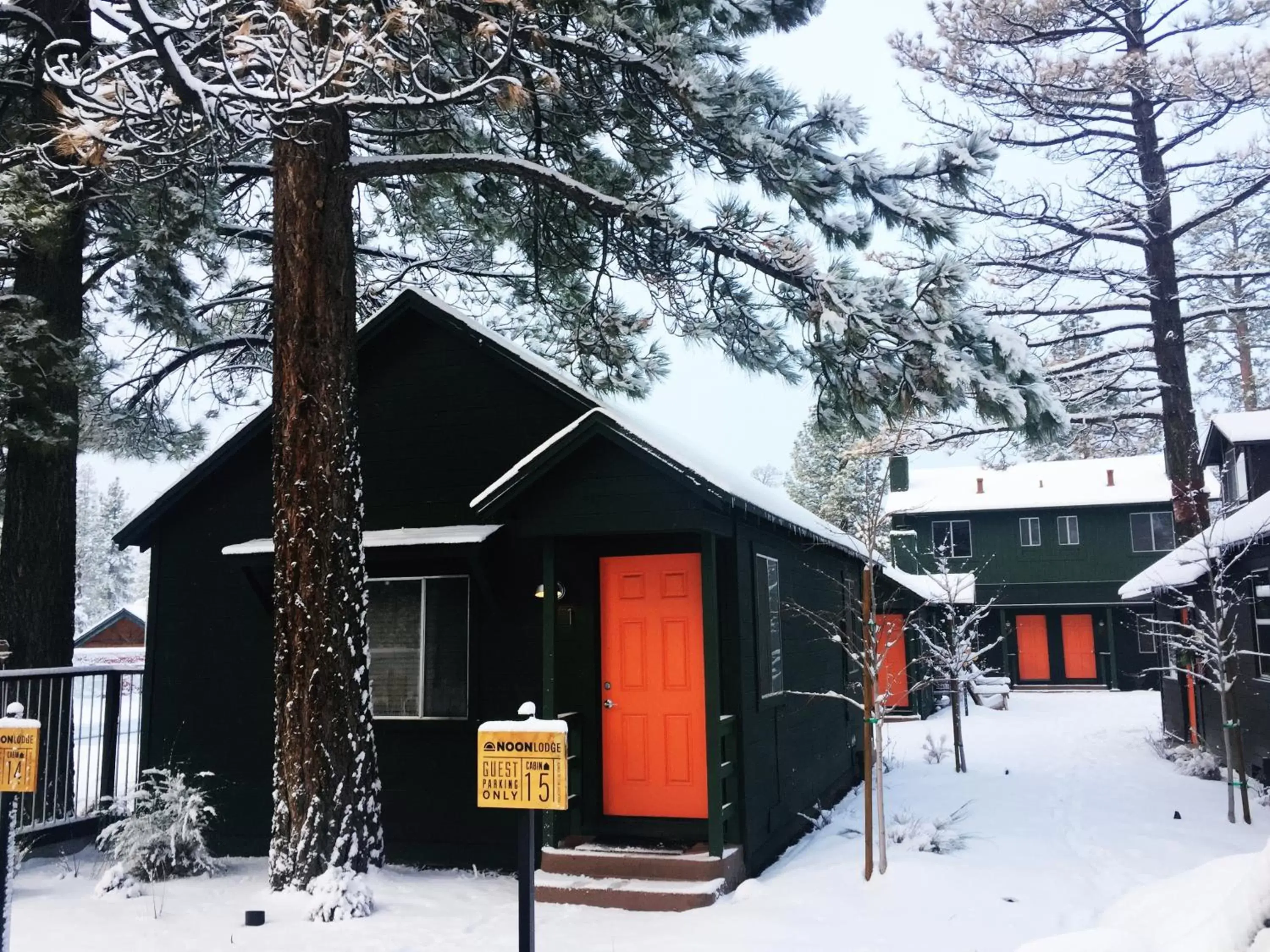 Property building, Winter in Noon Lodge