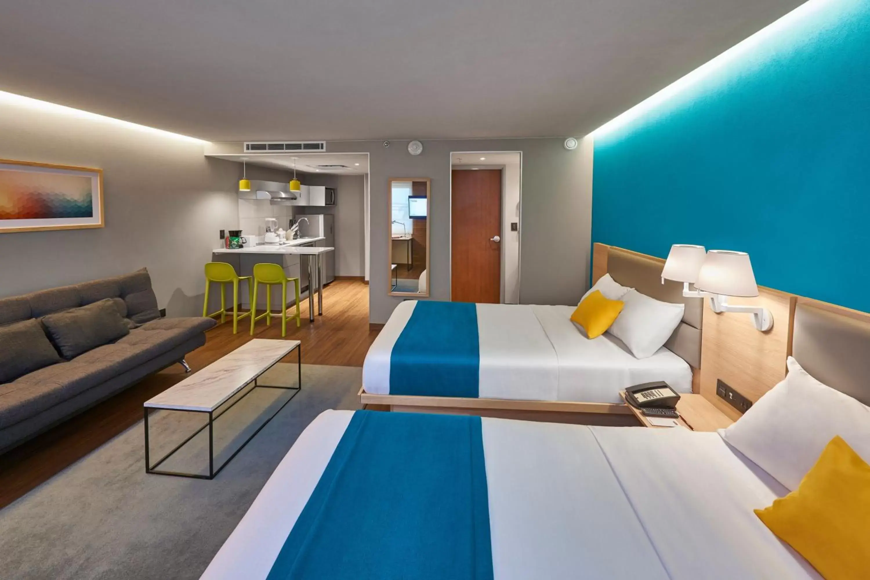 Bedroom, Seating Area in City Express Suites by Marriott Queretaro