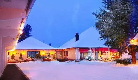 Facade/entrance, Winter in Hôtel Restaurant Au Relais D'Alsace