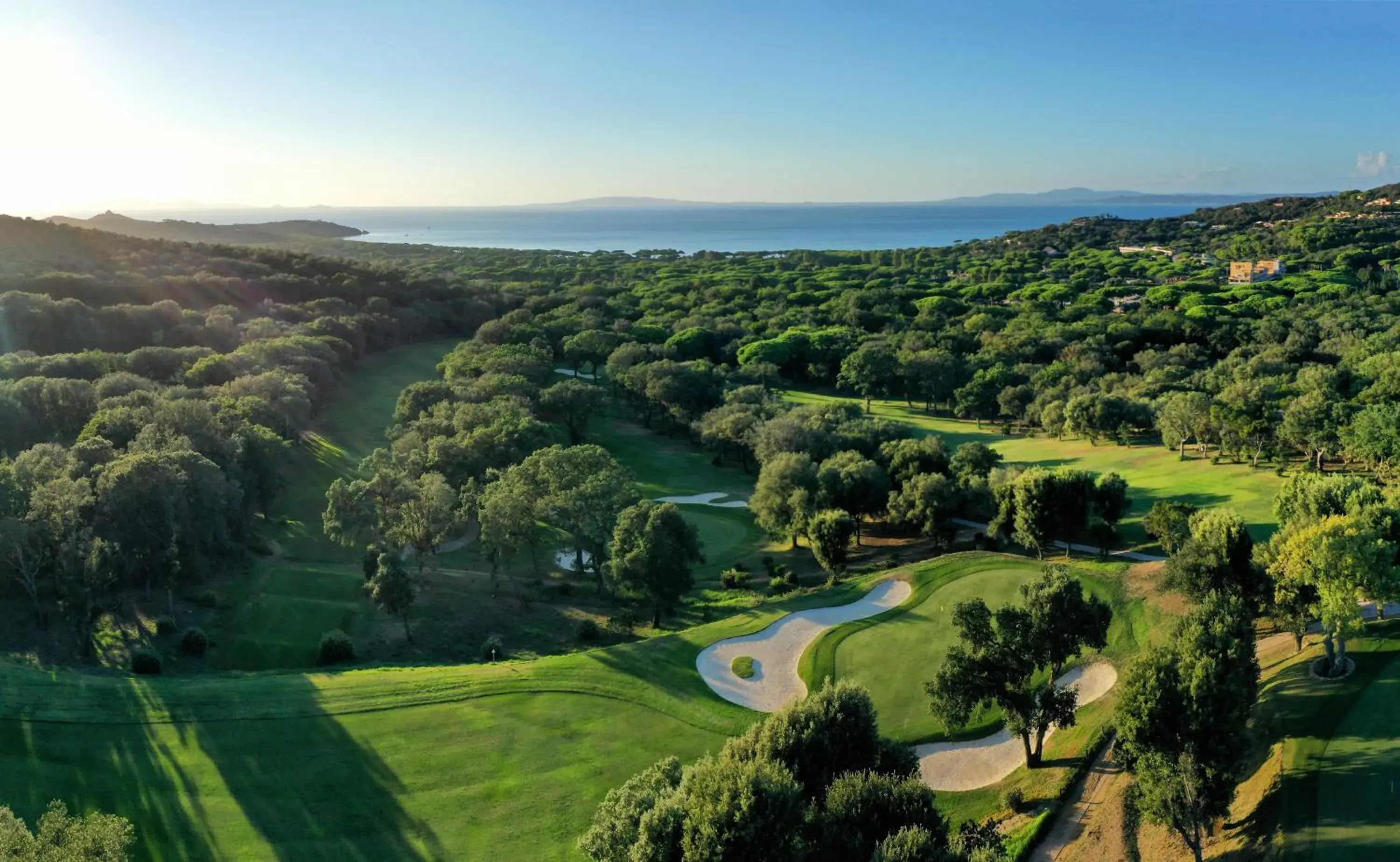Golfcourse, Bird's-eye View in Golf Hotel Punta Ala