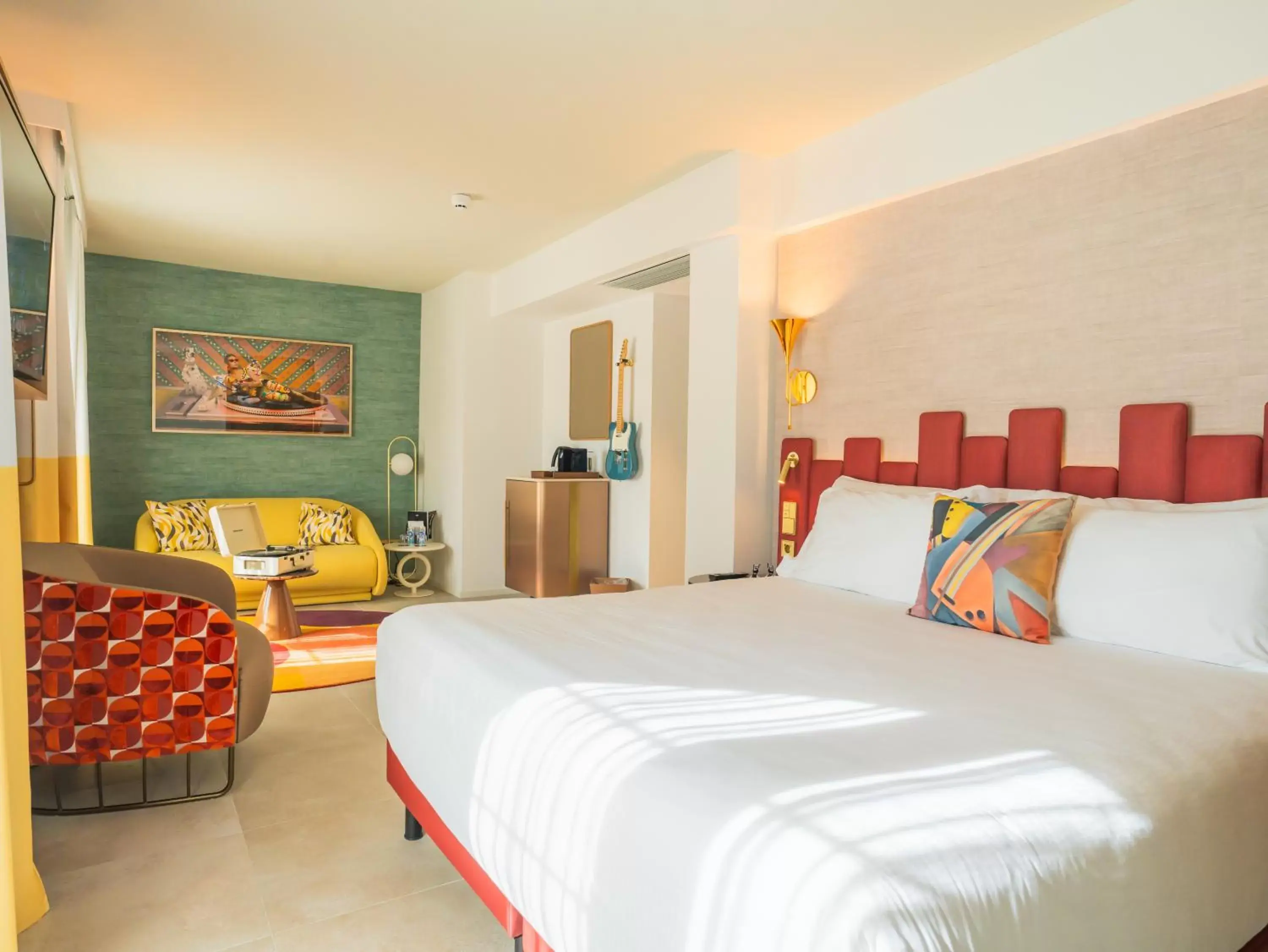 Bedroom, Bed in Hard Rock Hotel Marbella - Puerto Banús Adults Recommended