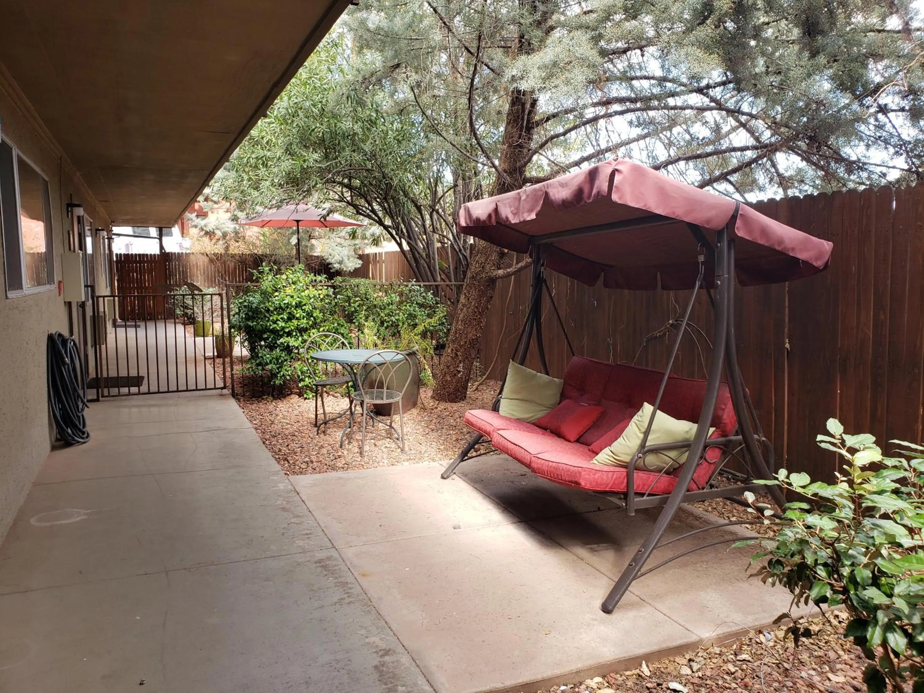 Inner courtyard view in Baby Quail Inn