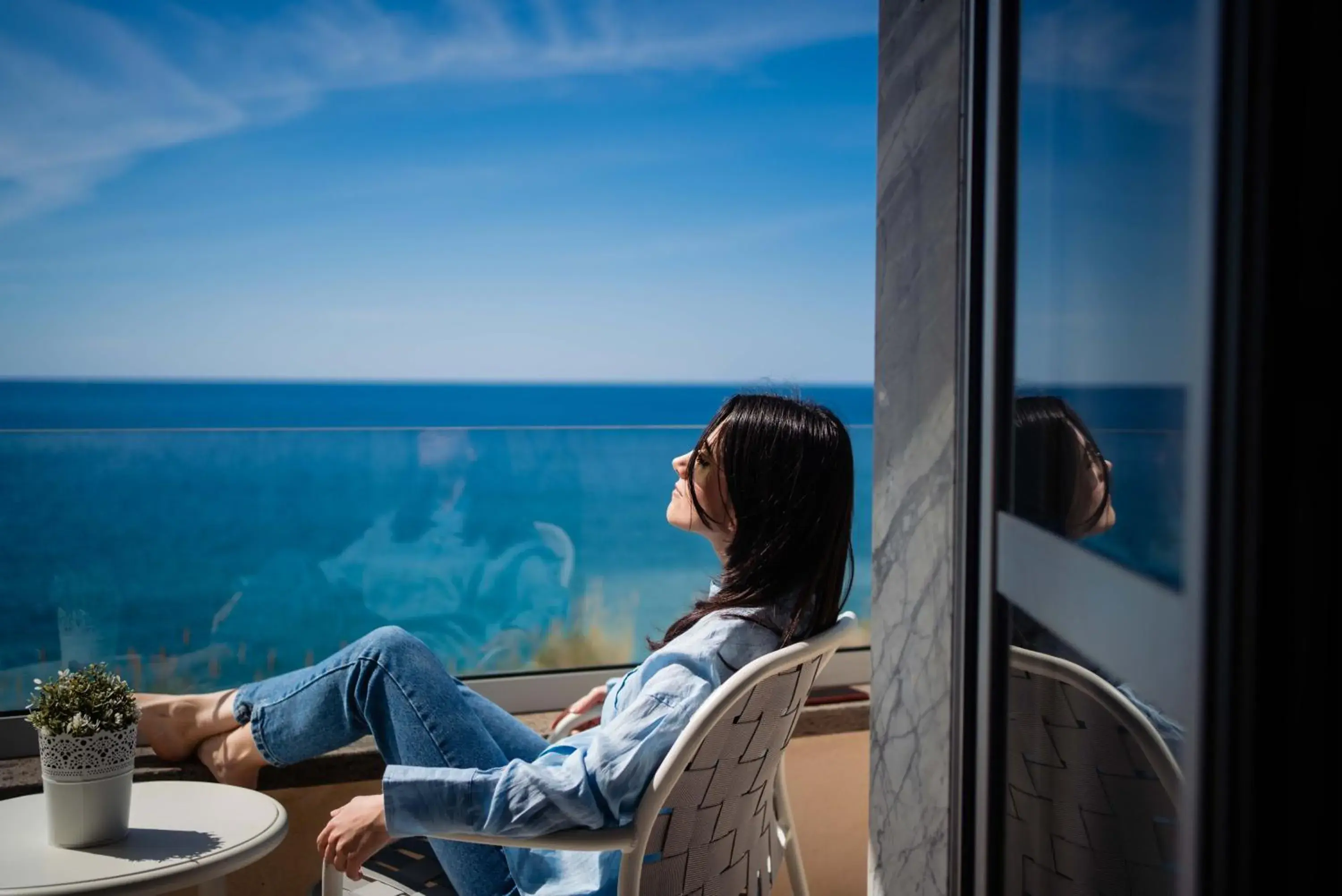 Sea view, Guests in Hotel Calanca