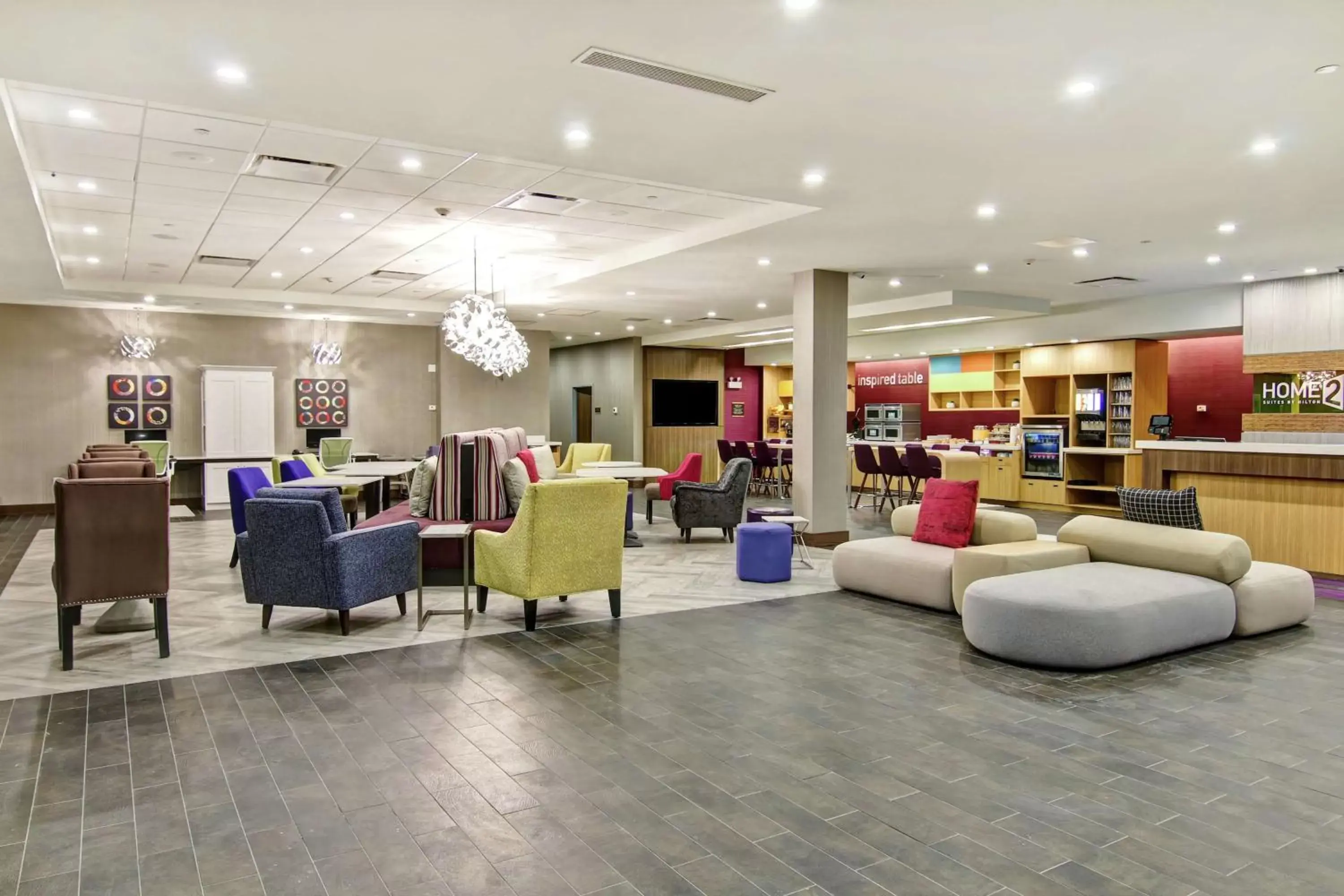 Dining area, Lobby/Reception in Home2 Suites By Hilton Edmonton South