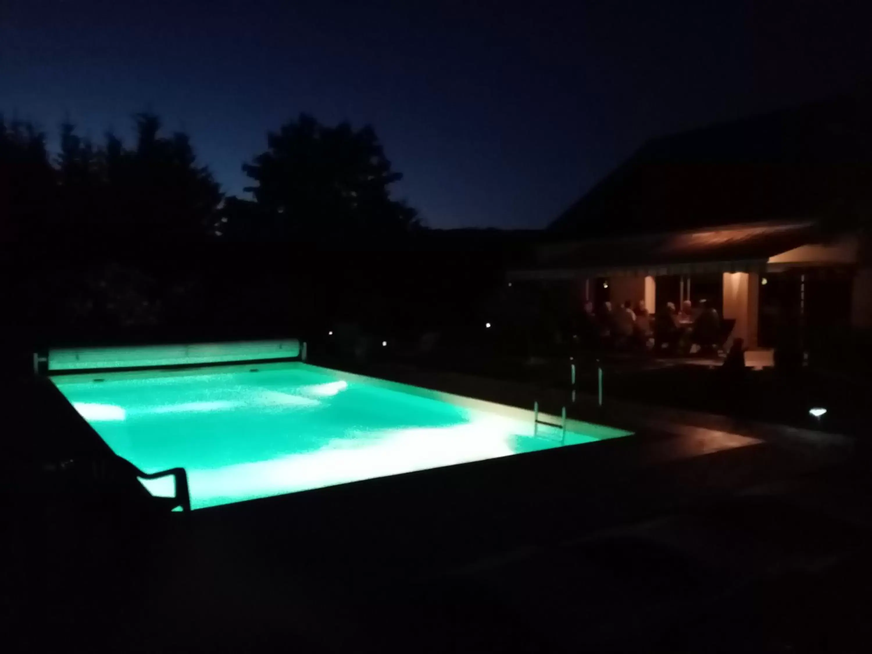 Night, Swimming Pool in La Girouardière