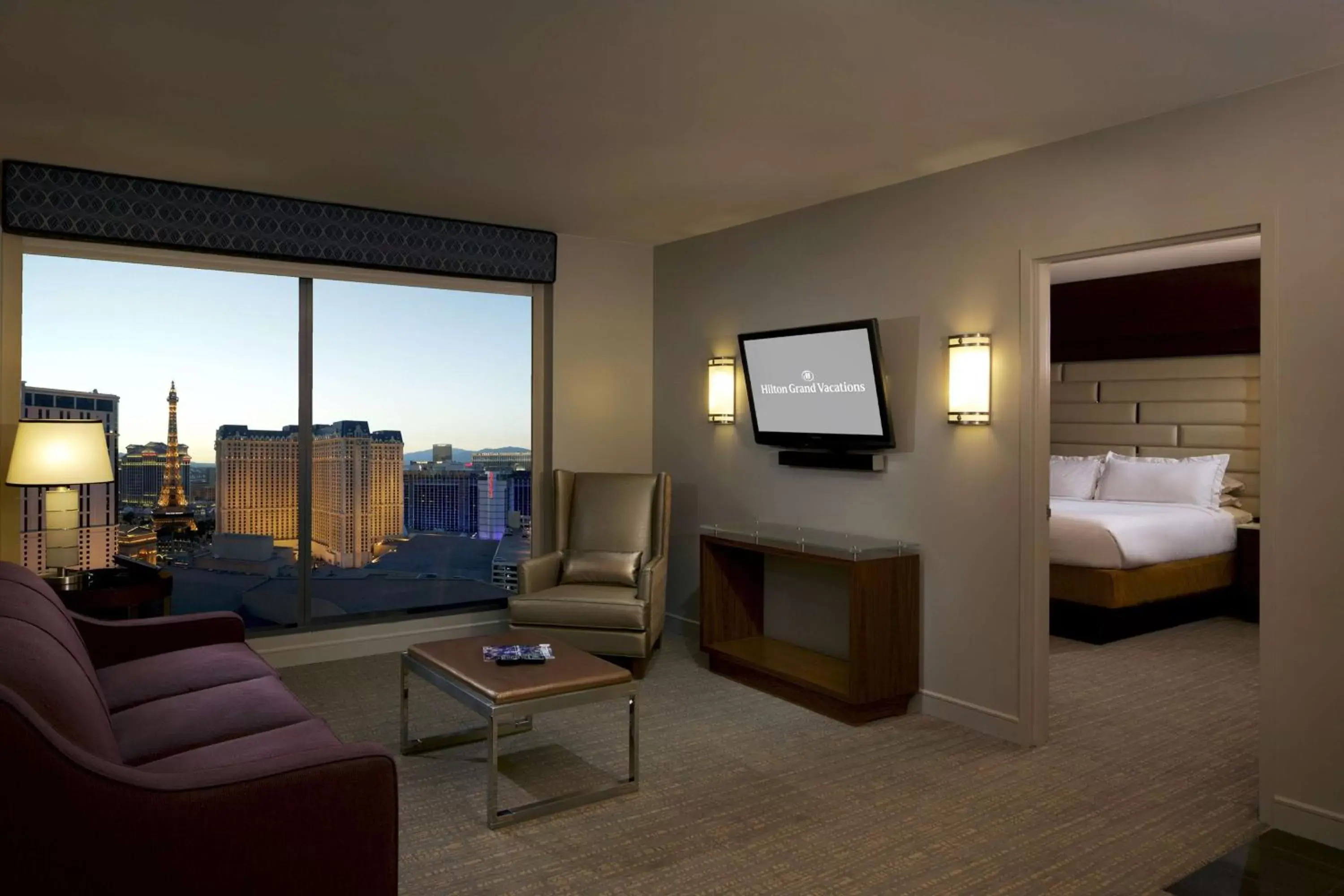 Living room in Hilton Grand Vacations Club Elara Center Strip Las Vegas