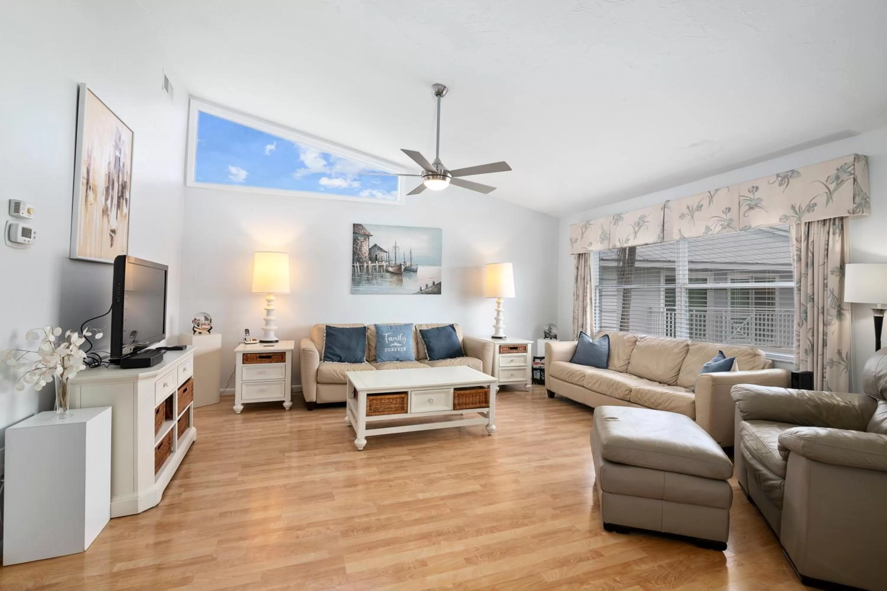 Living room in The Ringling Beach House