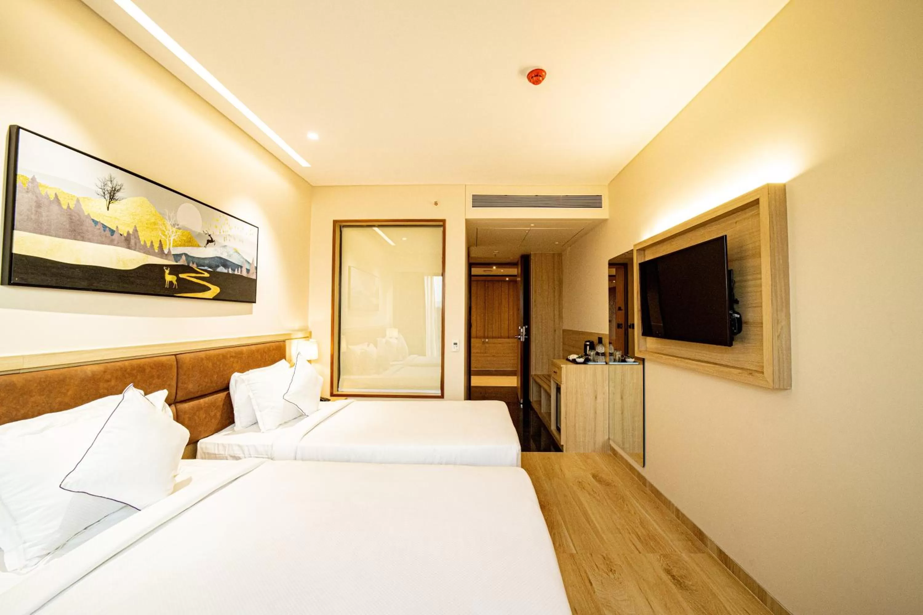 Photo of the whole room, Bed in The Monarch at Chakan MIDC, Pune