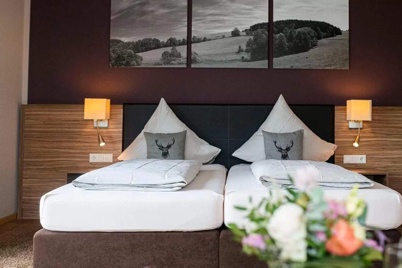 Bed in Müller´s Landhotel