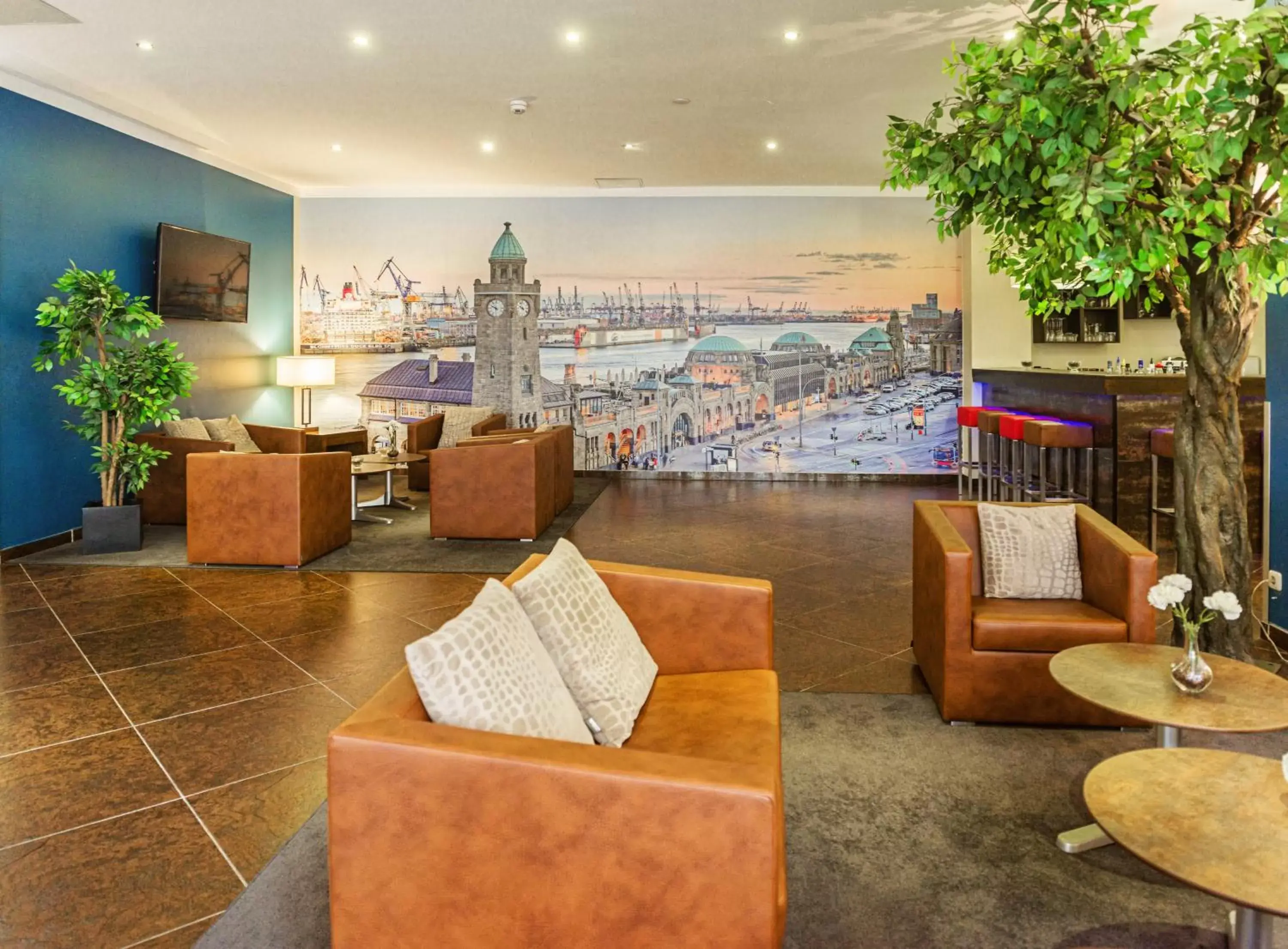 Lounge or bar, Lobby/Reception in Hotel Domicil Hamburg by Golden Tulip