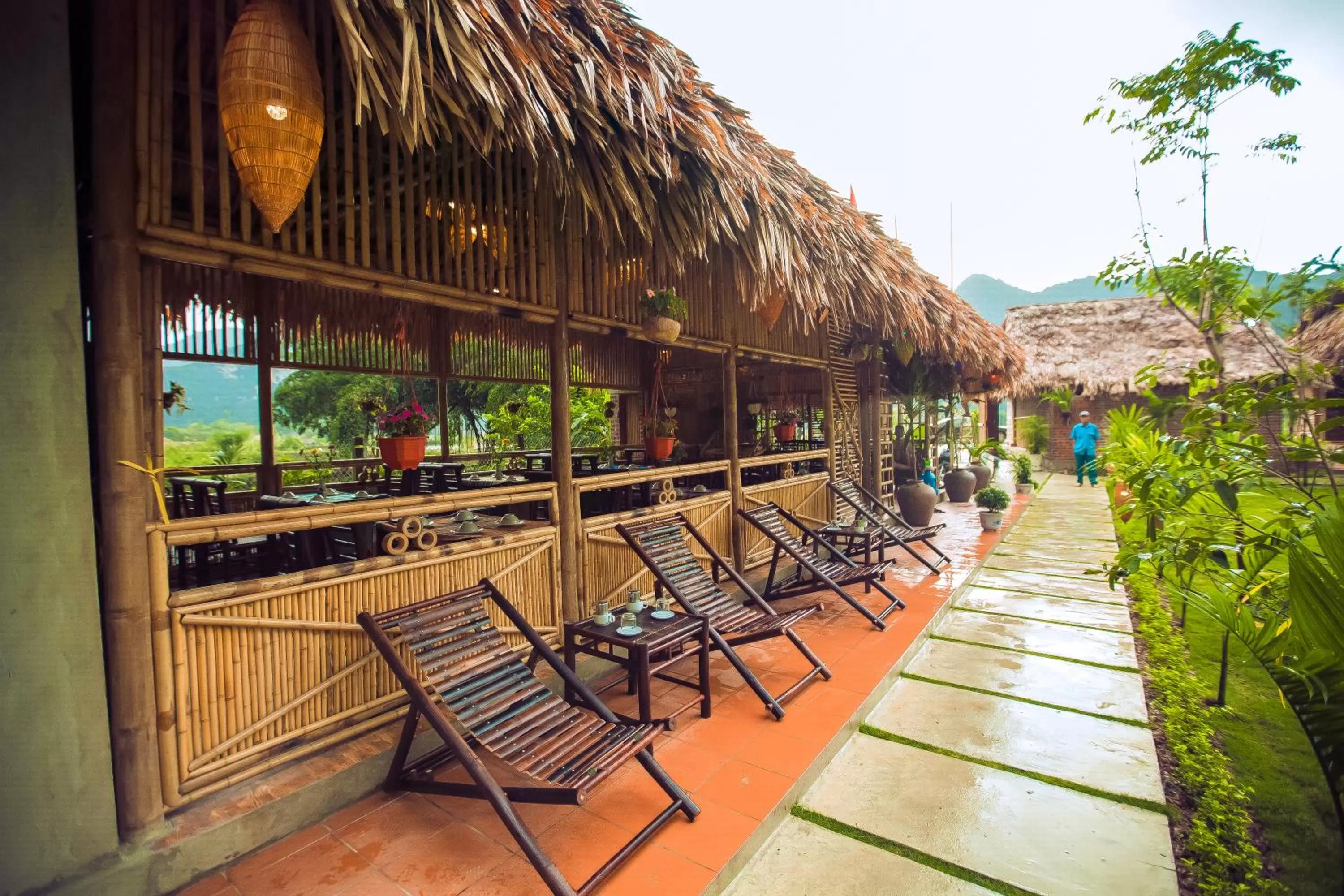 Patio in Tam Coc Rice Fields Resort