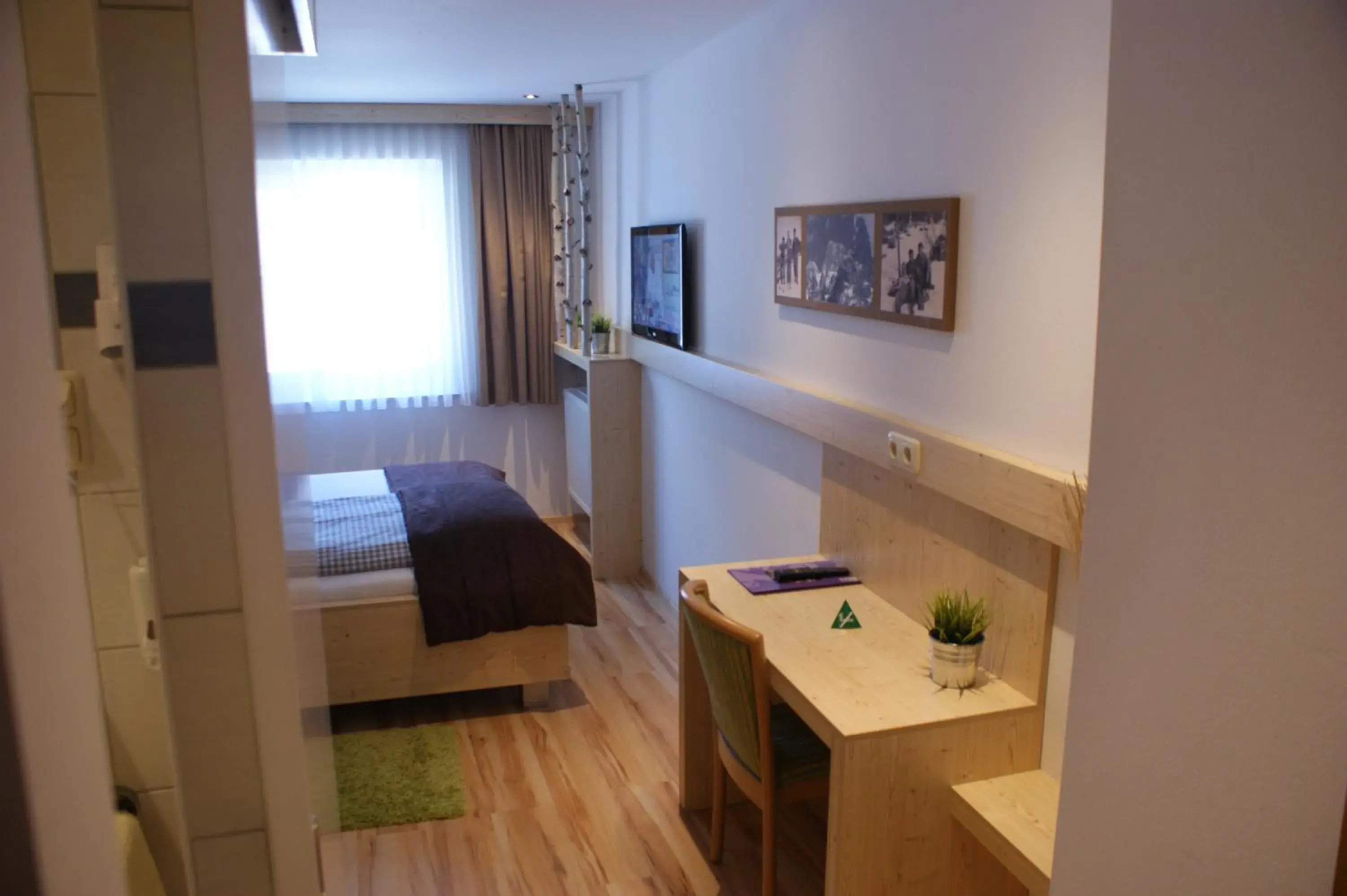 Bed, TV/Entertainment Center in Hotel Apartment Auwirt