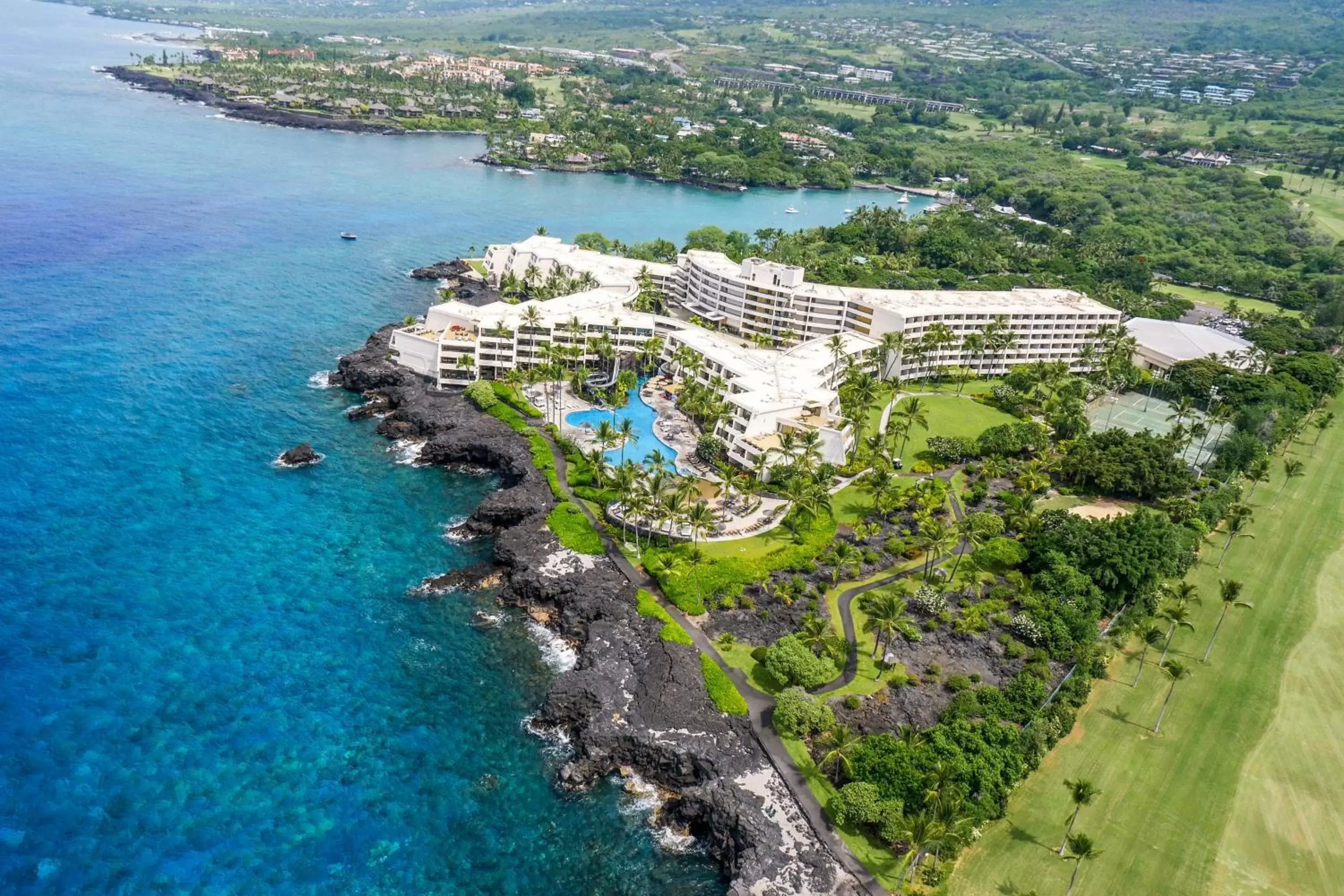 Property building, Bird's-eye View in Outrigger Kona Resort and Spa