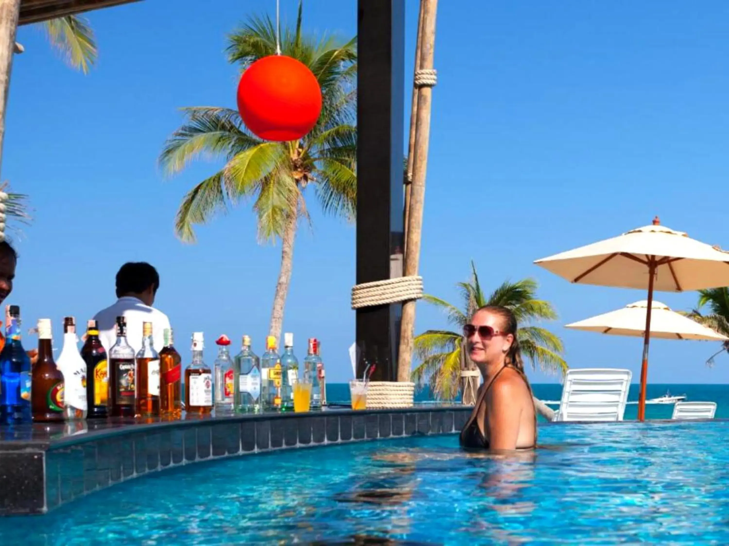 Lounge or bar, Swimming Pool in The Samui Beach Resort - SHA Plus Certified