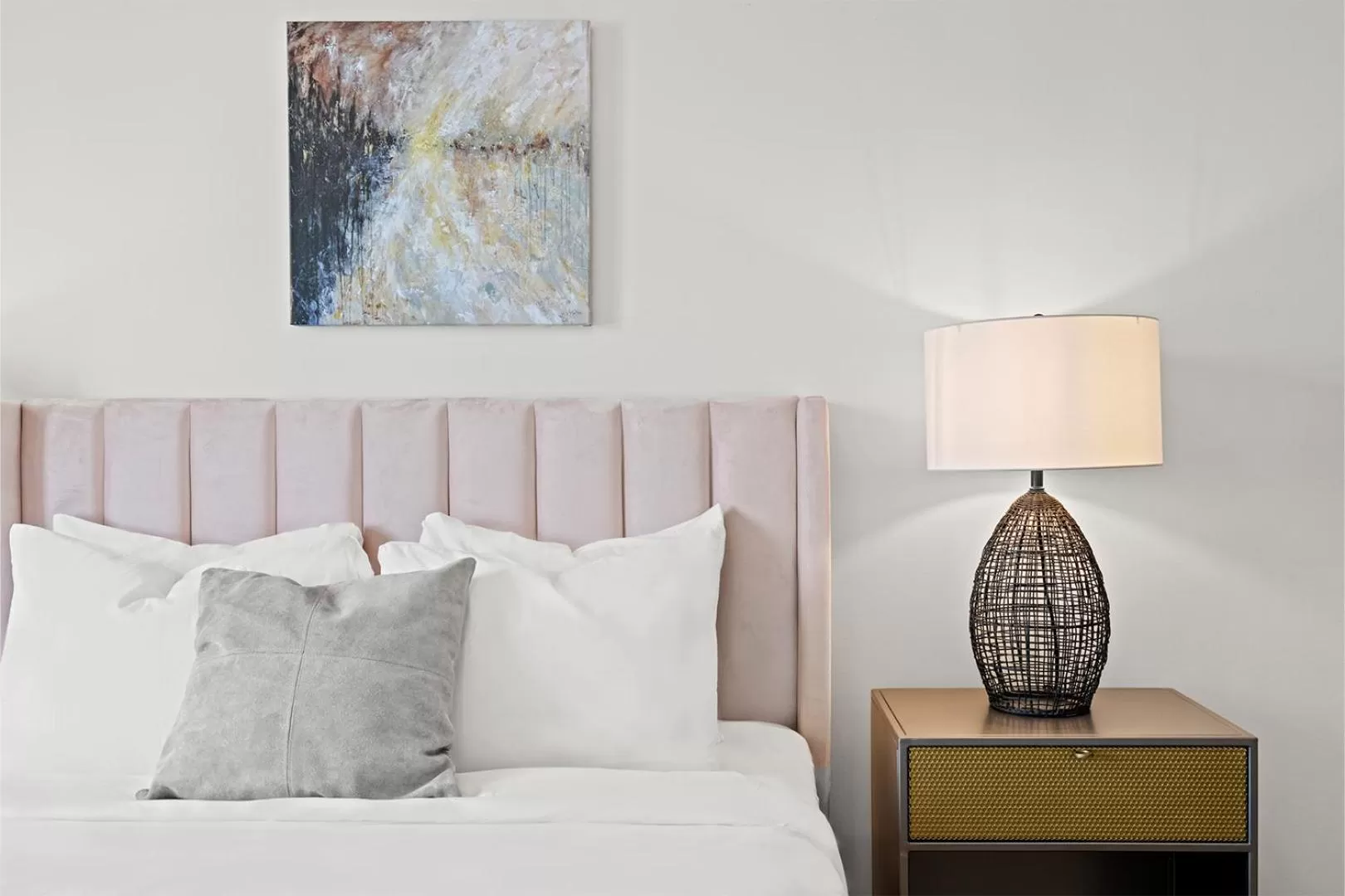 Decorative detail, Bed in Placemakr Music Row - Vanderbilt