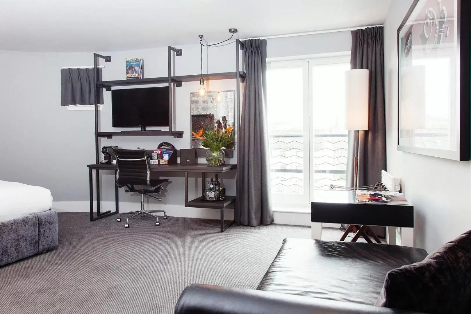 Bedroom, TV/Entertainment Center in Malmaison Edinburgh