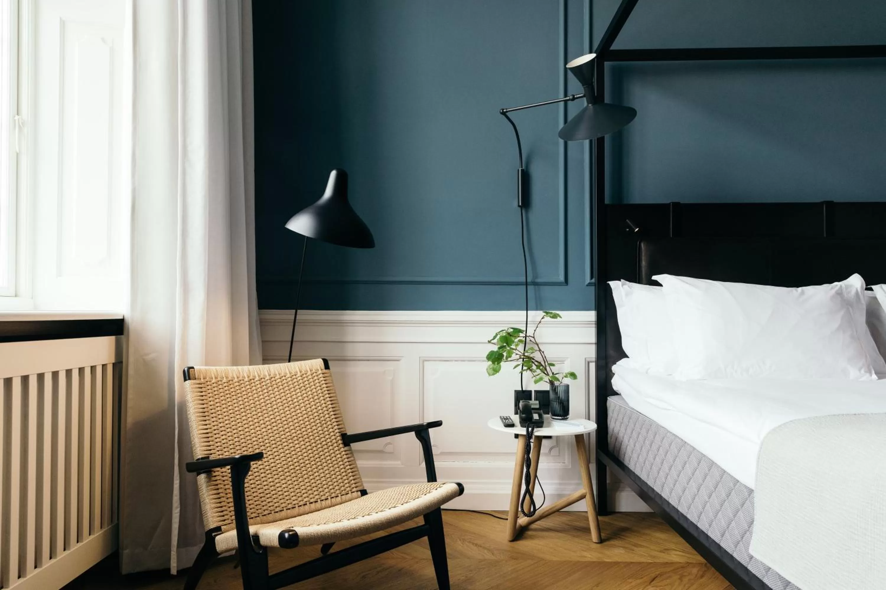 Seating area, Bed in Nobis Hotel Copenhagen, a Member of Design Hotels