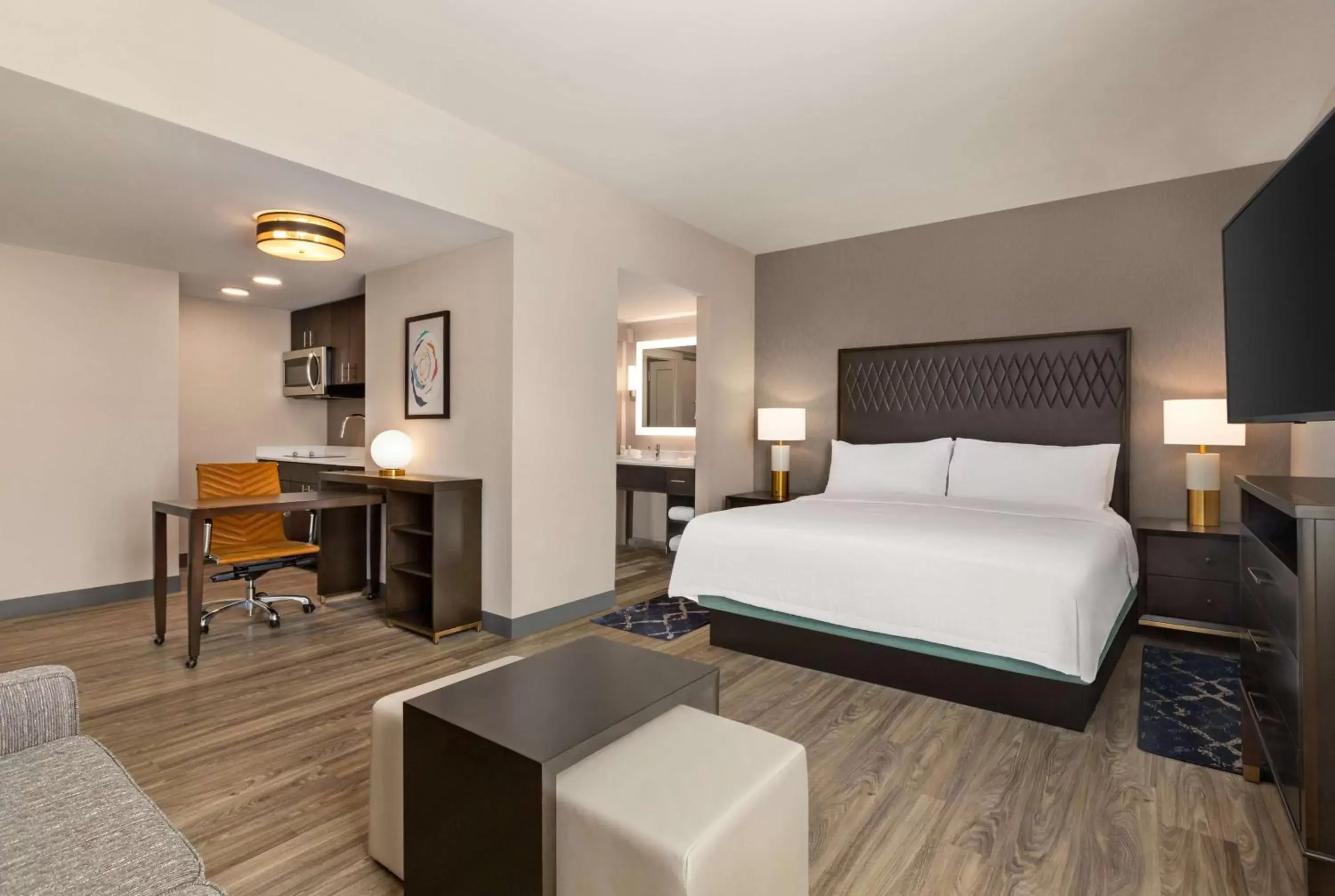 Bedroom in Homewood Suites by Hilton Indianapolis Downtown IUPUI