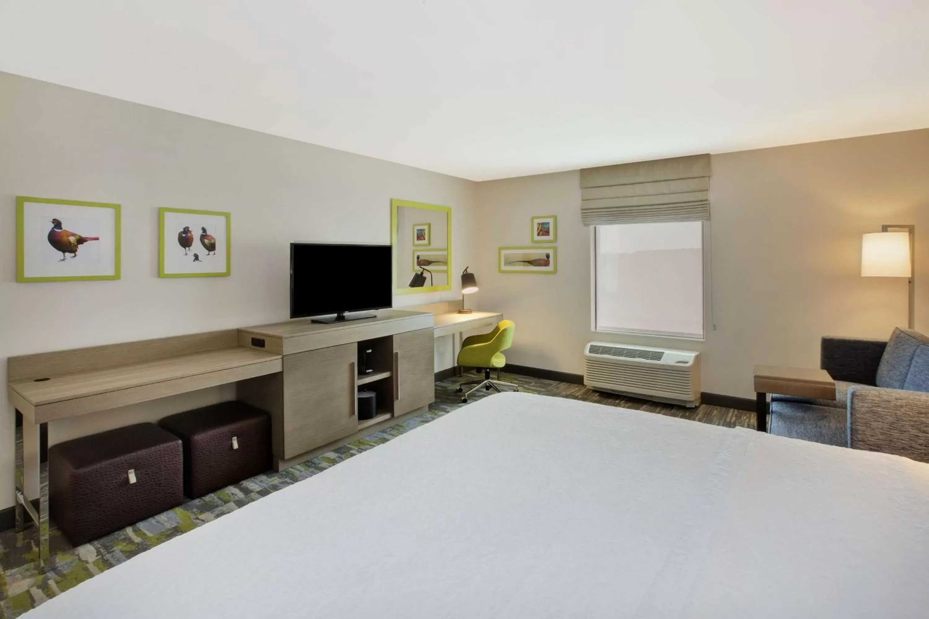 Bedroom, TV/Entertainment Center in Hampton Inn & Suites By Hilton, Southwest Sioux Falls