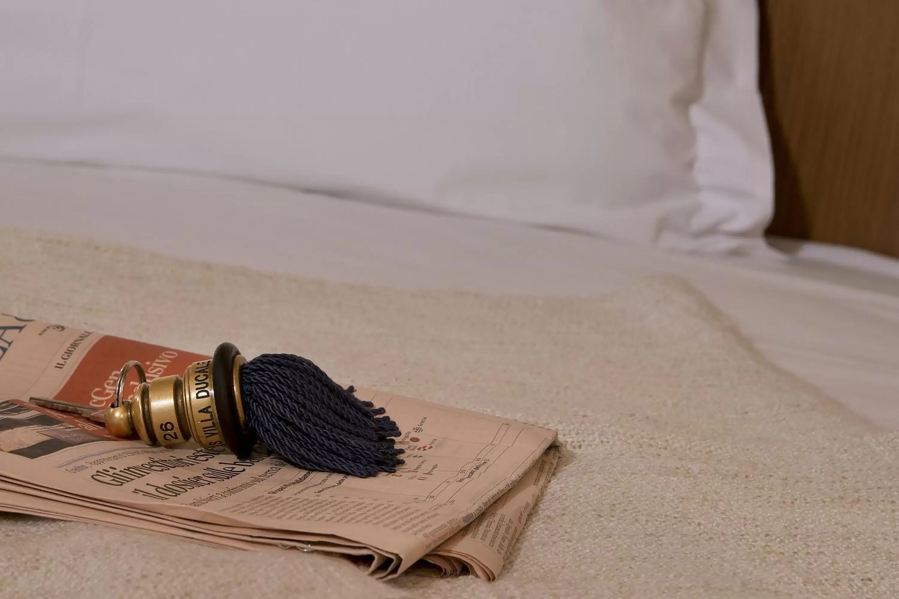 Decorative detail, Bed in CDH Hotel Villa Ducale