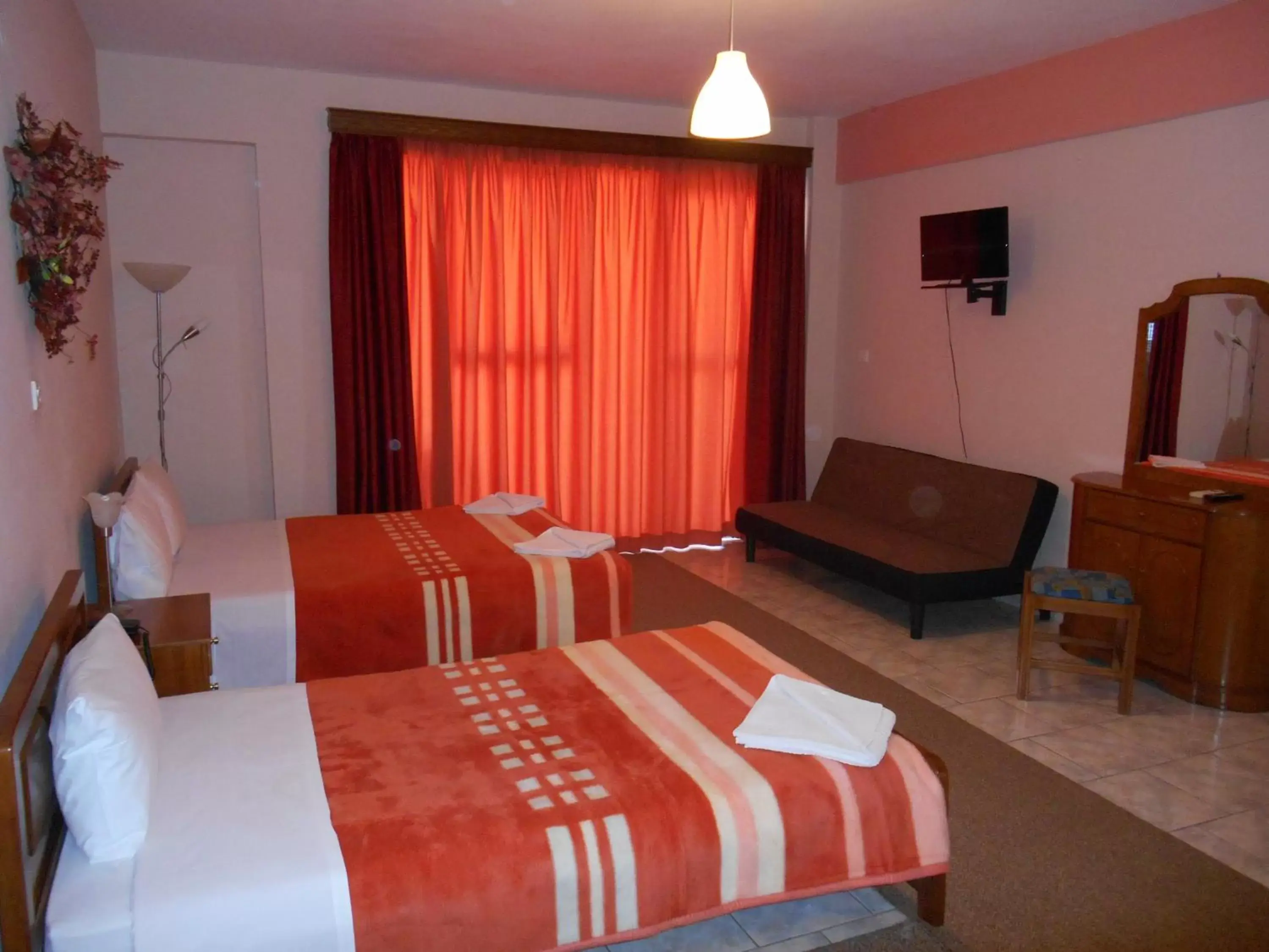 Bed in Hotel Vasilis