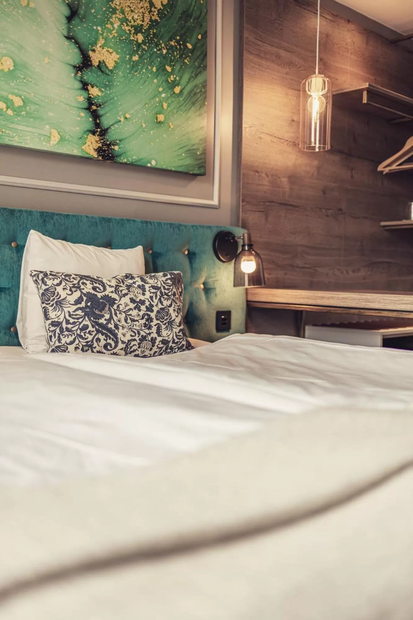 Bed in Hotel Poseidon