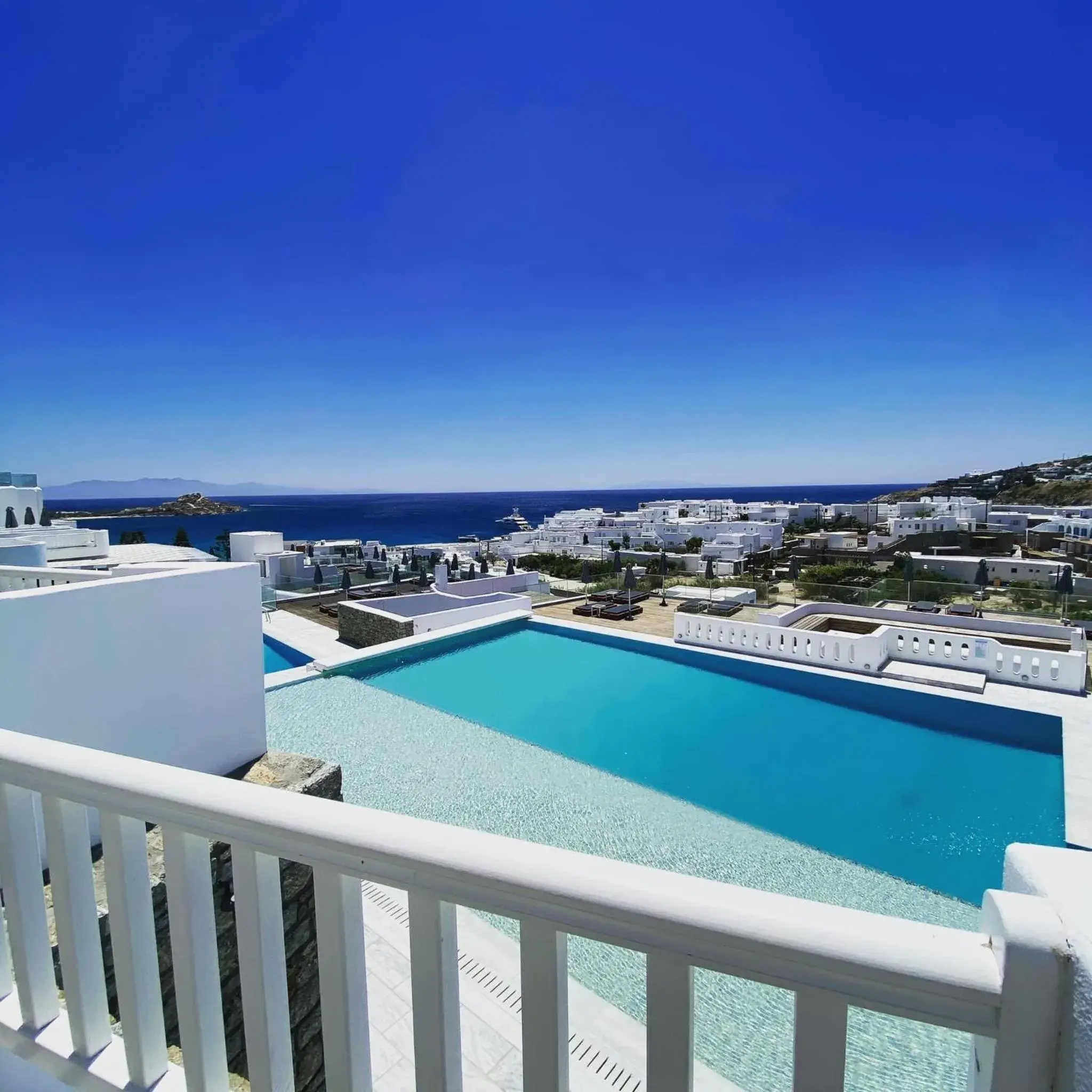 Pool view in The George Hotel Mykonos