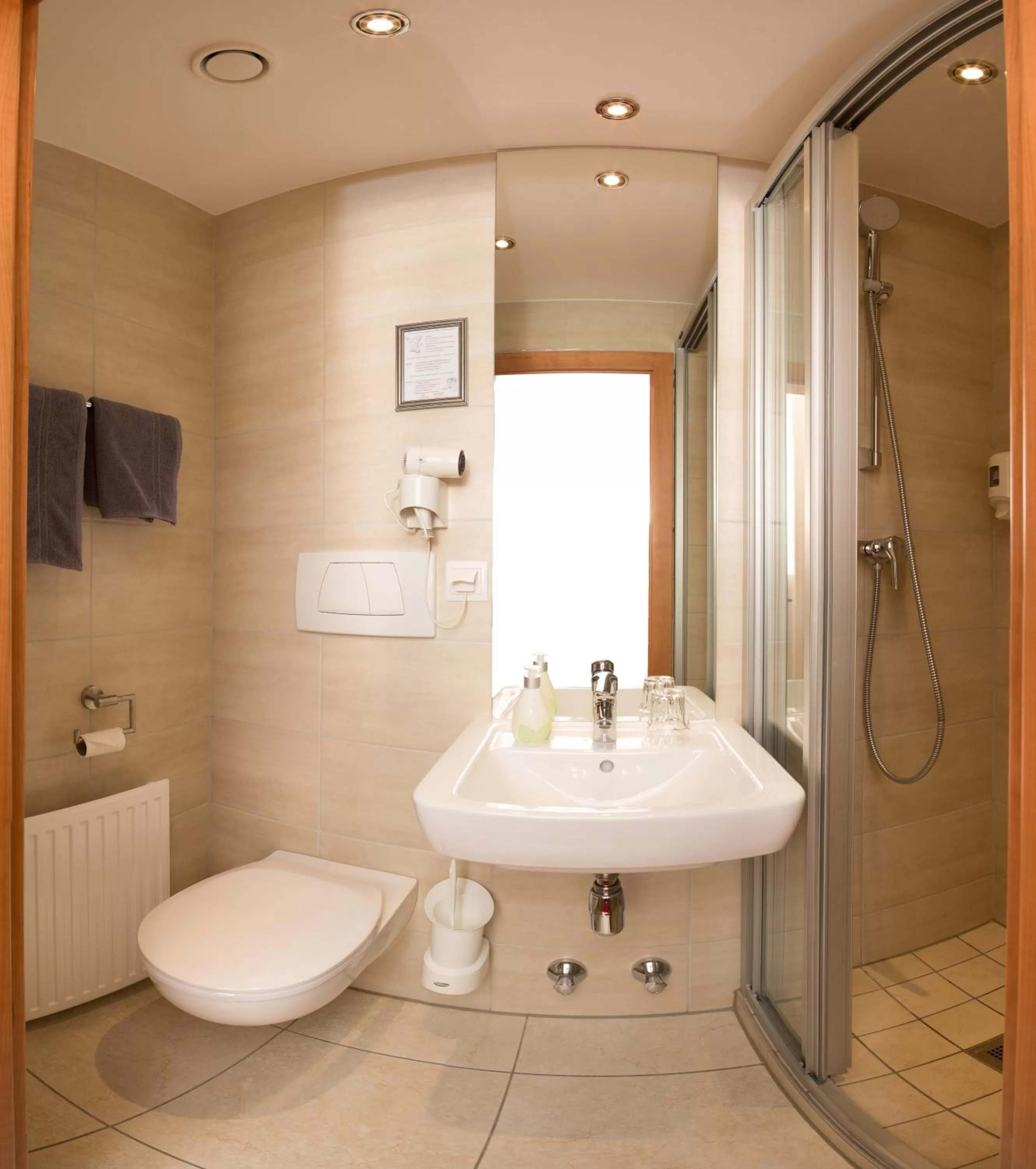 Shower in Stadthotel Kramer