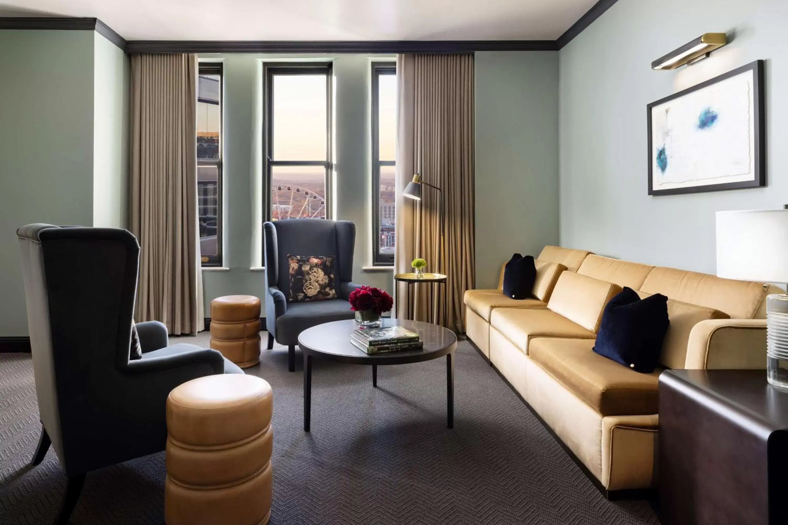 Living room, Seating Area in The Candler Hotel Atlanta, Curio Collection by Hilton