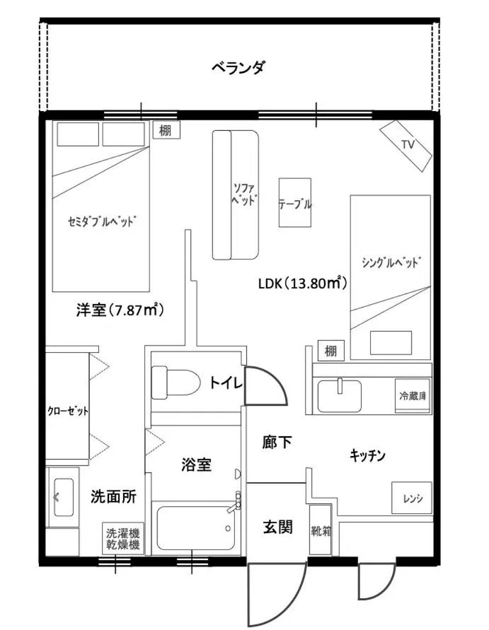 Floor plan in Villa Izumizaki